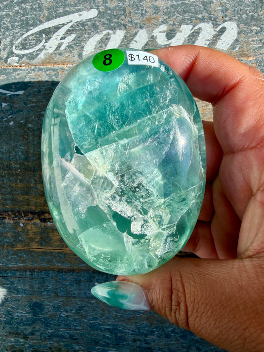 Gorgeous Durango Fluorite Palm Stone | Mexico | Opt 8