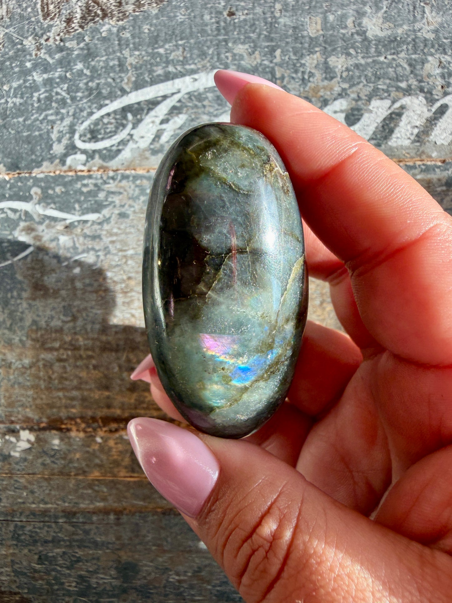 Gorgeous Flashy Labradorite Lingam | Madagascar | Opt K