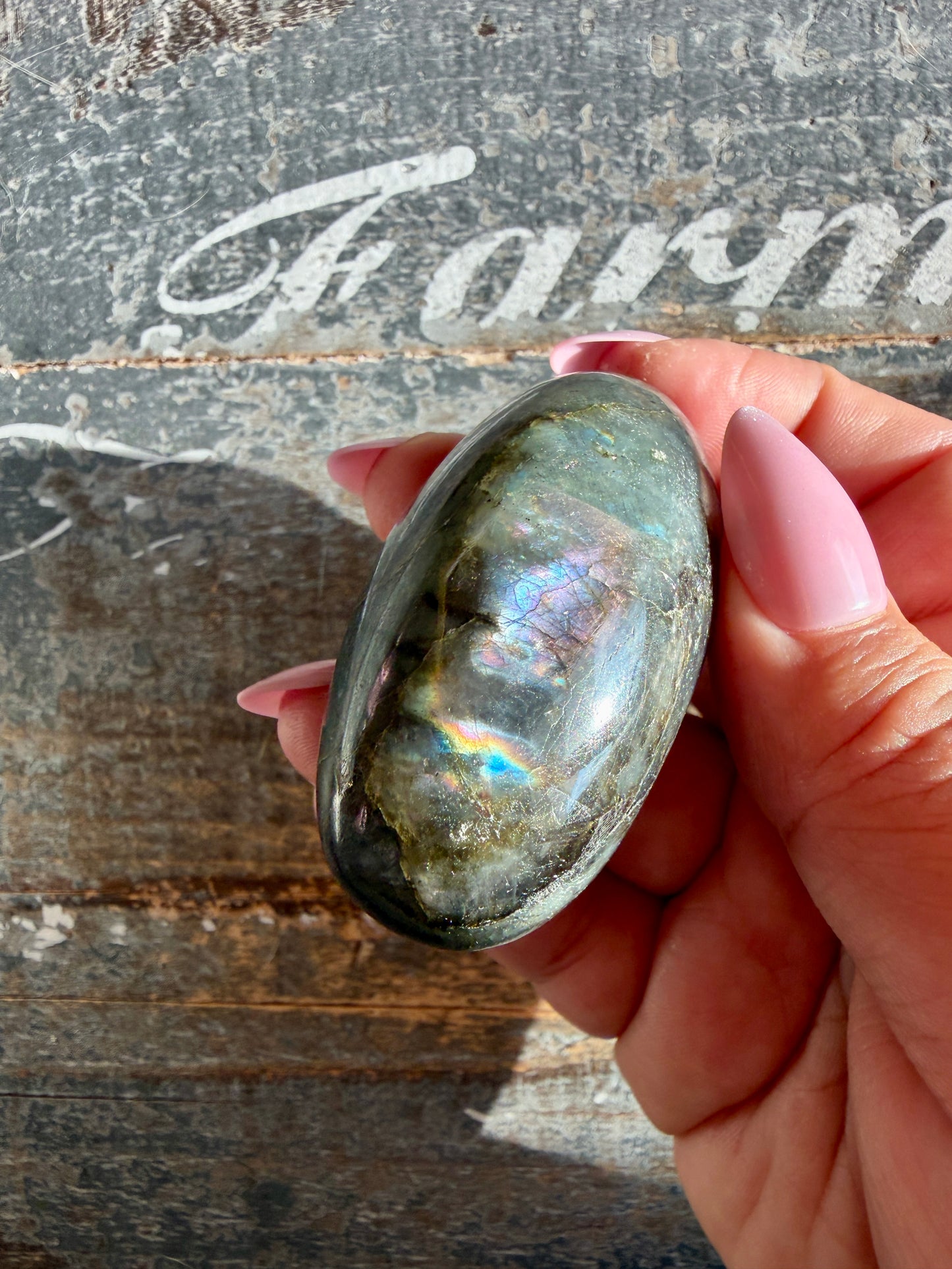 Gorgeous Flashy Labradorite Lingam | Madagascar | Opt K