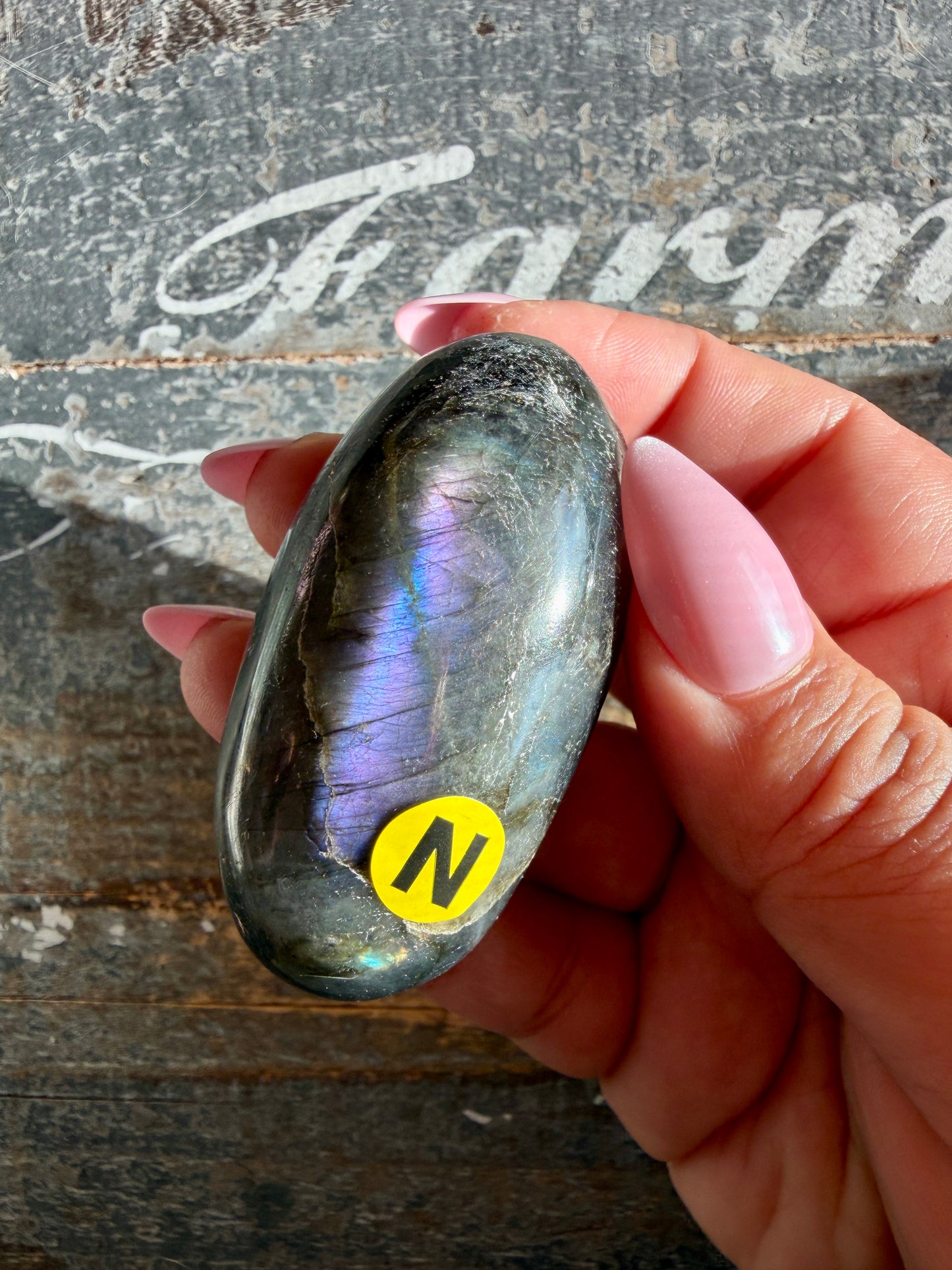 Gorgeous Flashy Labradorite Lingam | Madagascar | Opt N