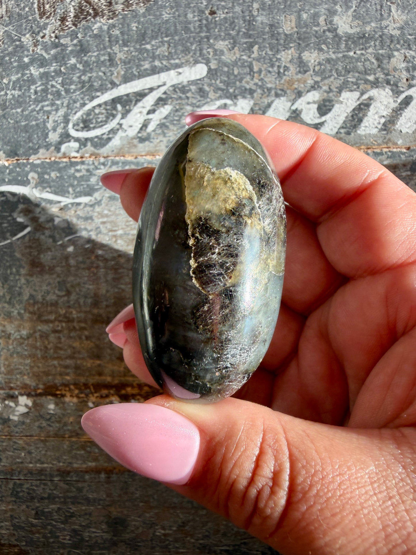 Gorgeous Flashy Labradorite Lingam | Madagascar | Opt N