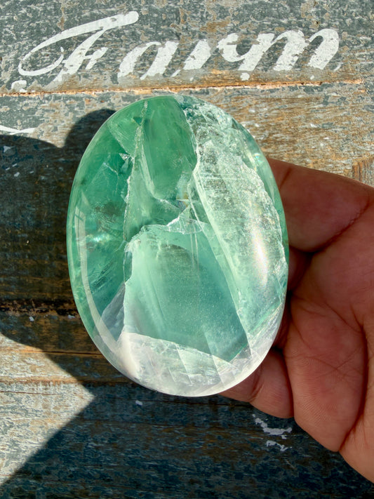 Gorgeous Durango Fluorite Palm Stone | Mexico | Opt 9