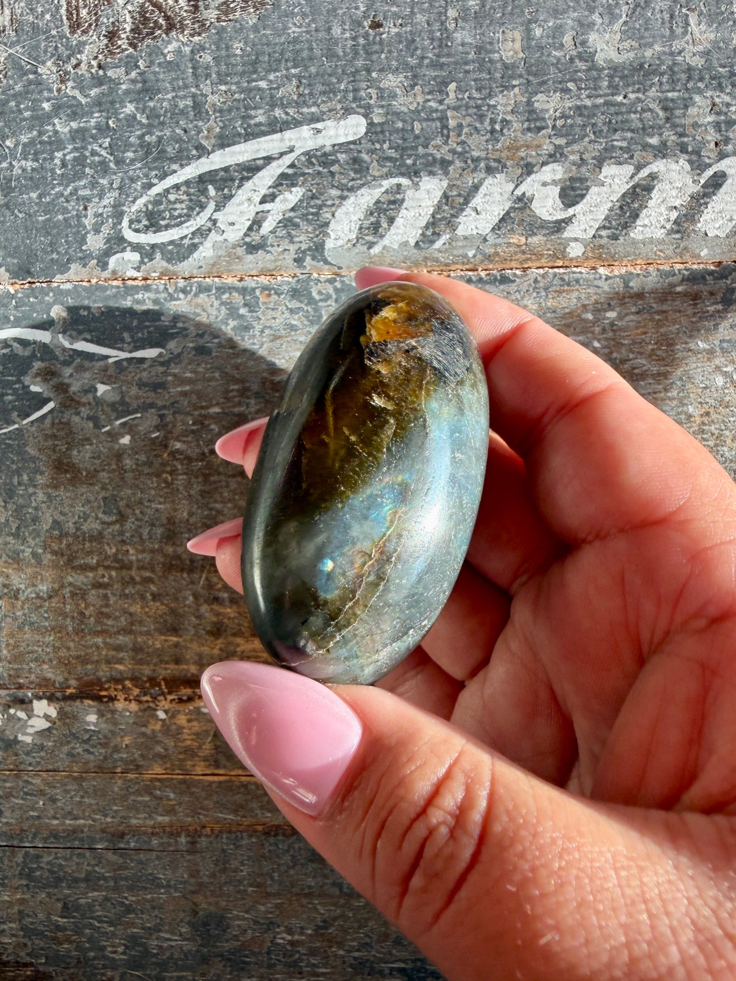 Gorgeous Flashy Labradorite Lingam | Madagascar | Opt Q