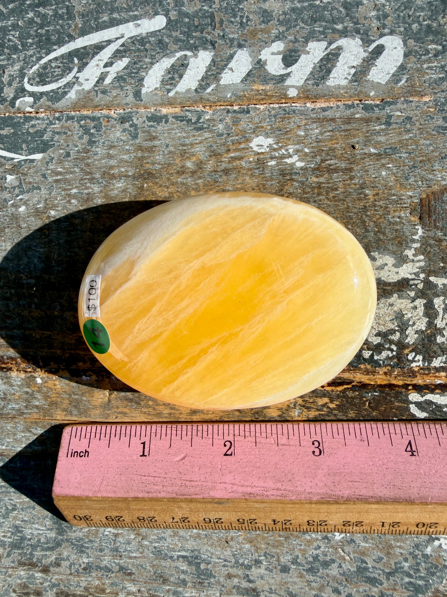 Gorgeous Honeycomb Calcite Palm Stone | Opt 14