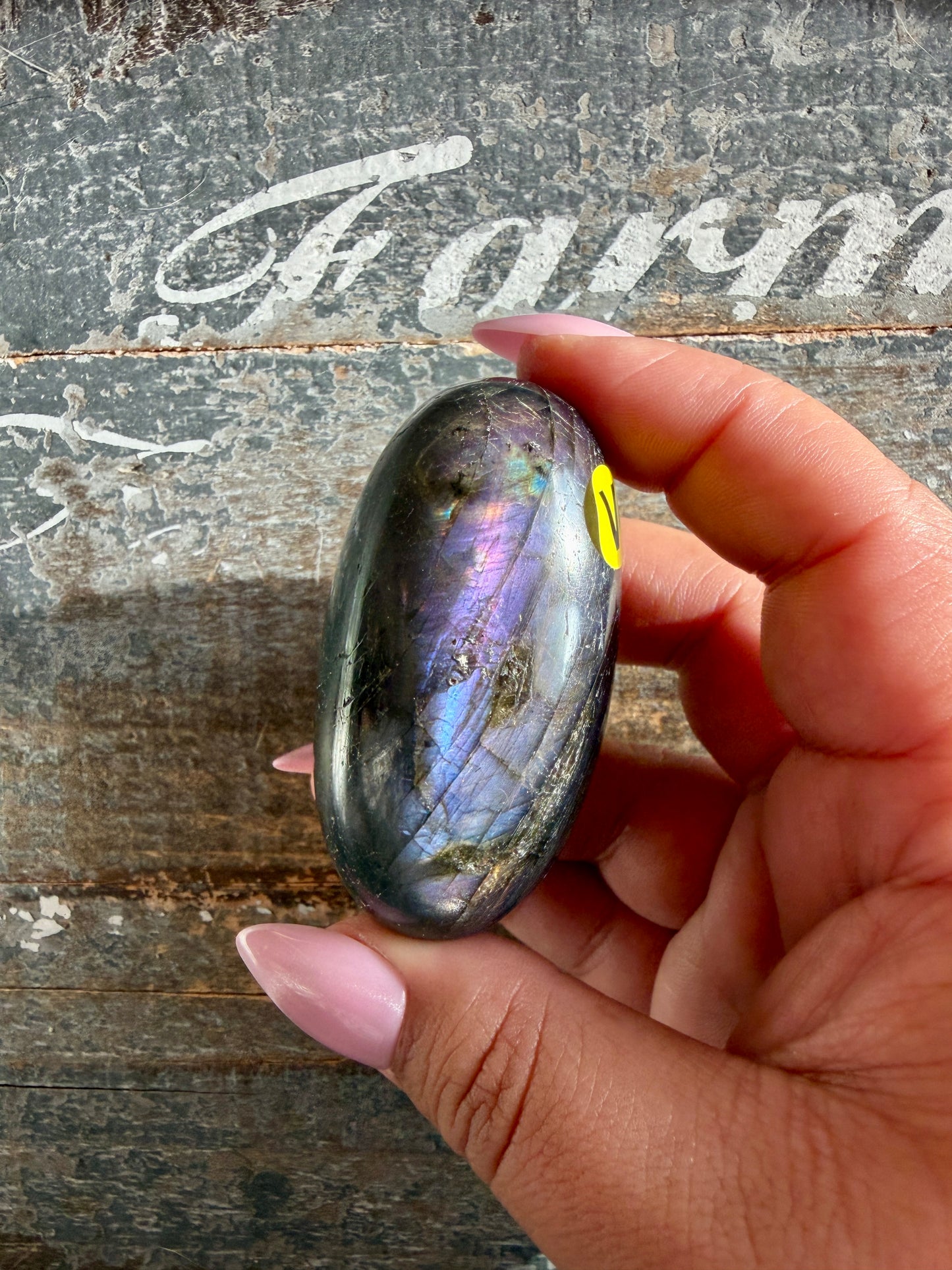 Gorgeous Flashy Labradorite Lingam | Madagascar | Opt V