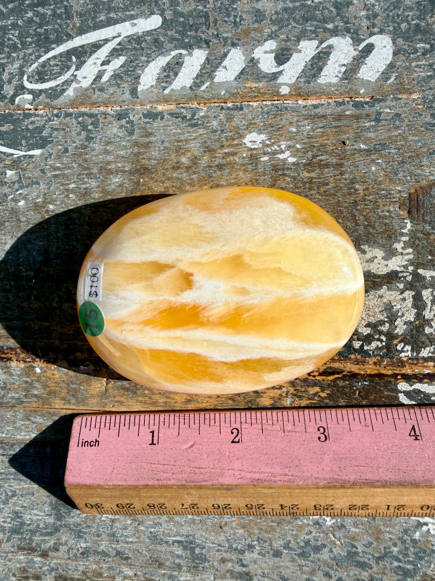 Gorgeous Honeycomb Calcite Palm Stone | Opt 15