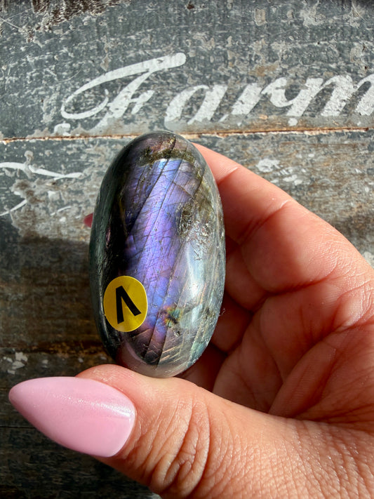 Gorgeous Flashy Labradorite Lingam | Madagascar | Opt V