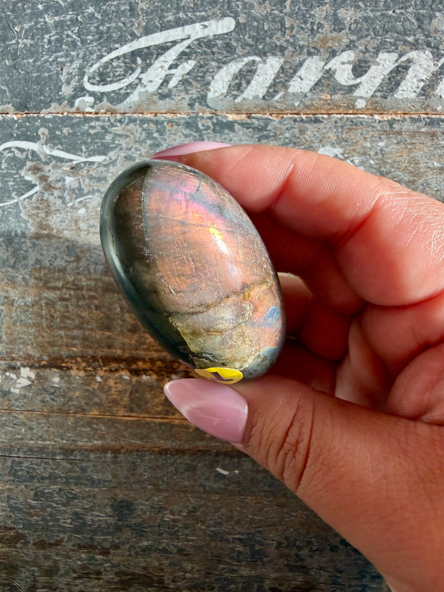 Gorgeous Flashy Labradorite Lingam | Madagascar | Opt L