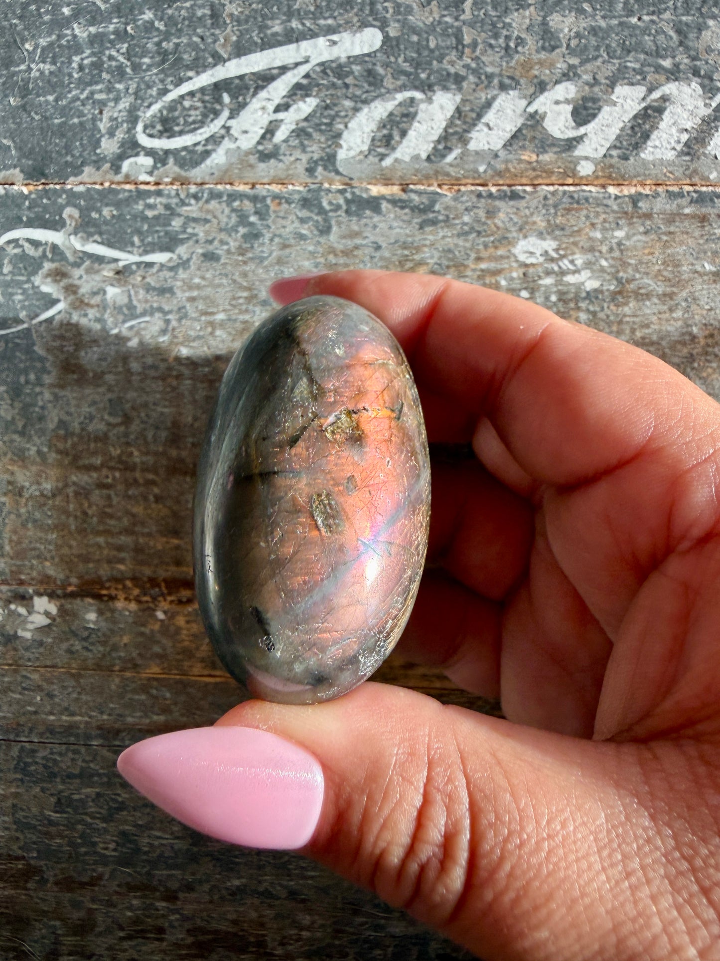 Gorgeous Flashy Labradorite Lingam | Madagascar | Opt L