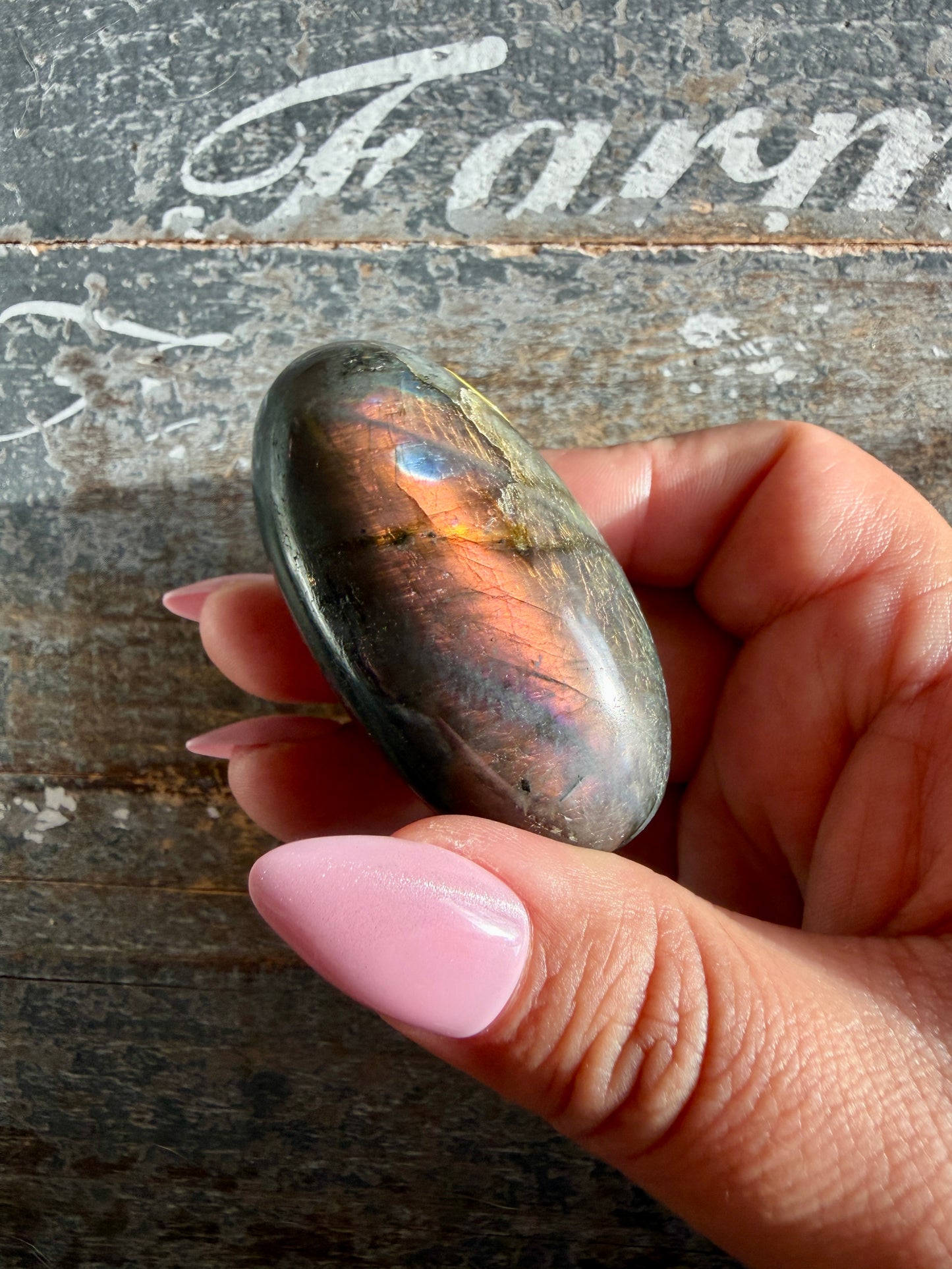 Gorgeous Flashy Labradorite Lingam | Madagascar | Opt L