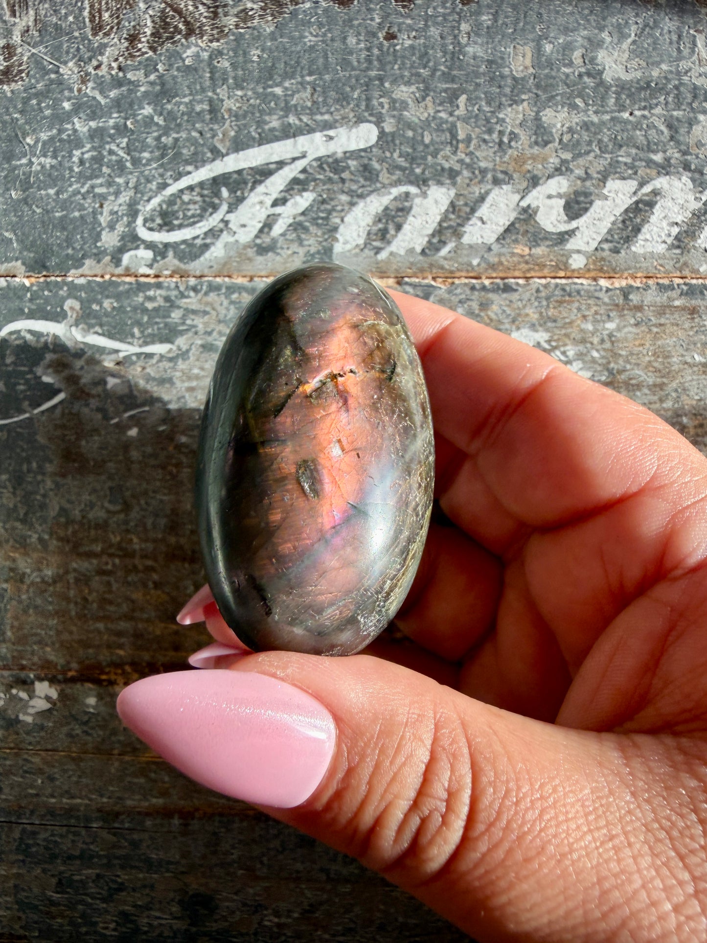 Gorgeous Flashy Labradorite Lingam | Madagascar | Opt L