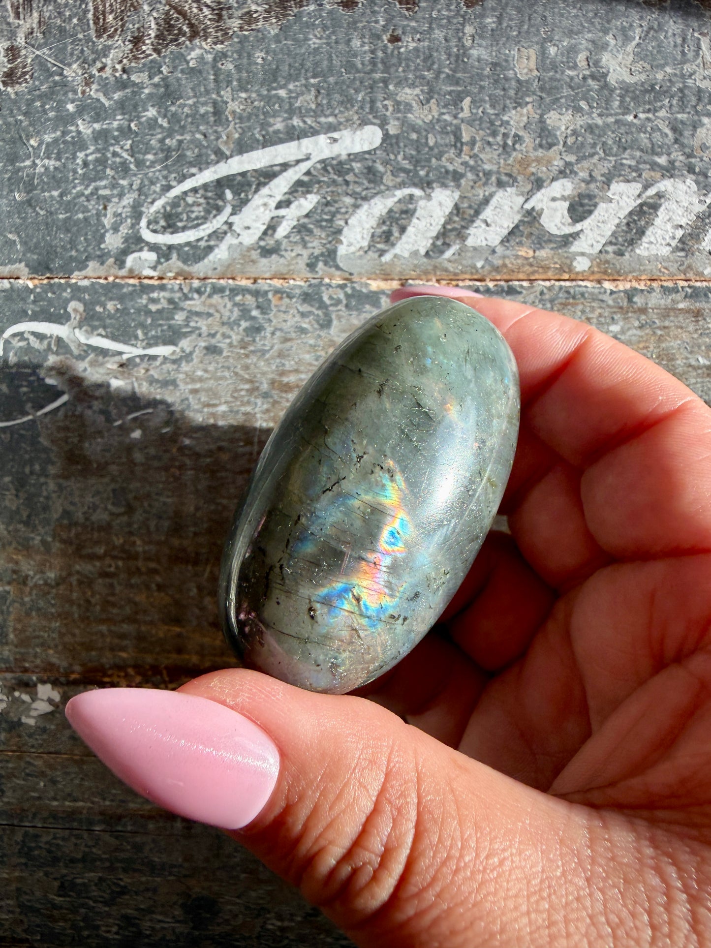 Gorgeous Flashy Labradorite Lingam | Madagascar | Opt S