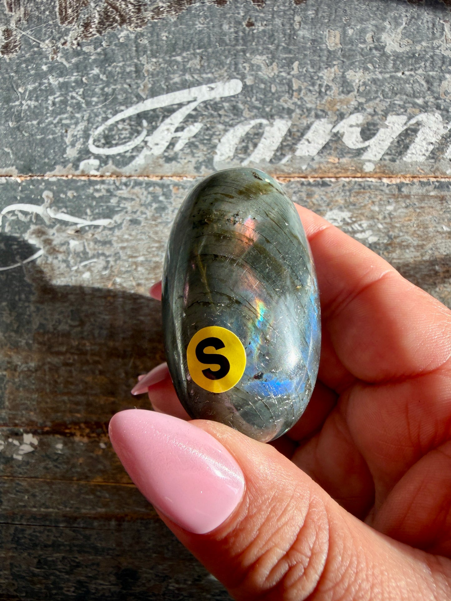 Gorgeous Flashy Labradorite Lingam | Madagascar | Opt S