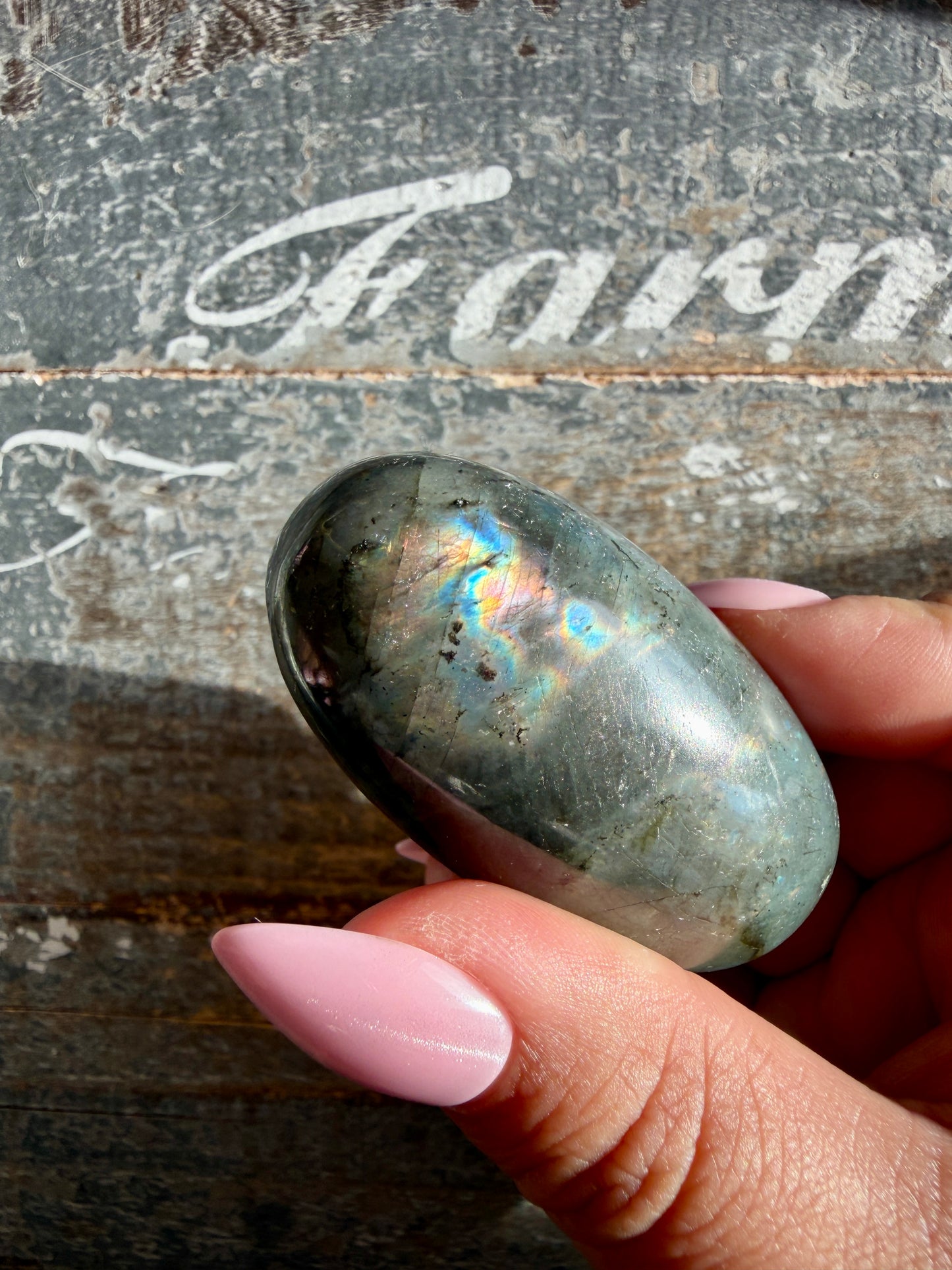 Gorgeous Flashy Labradorite Lingam | Madagascar | Opt S