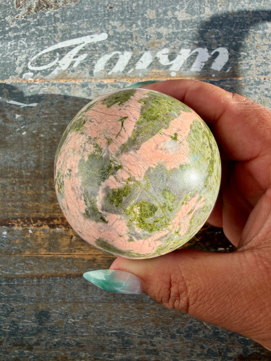 Gorgeous Unakite Sphere from Peru