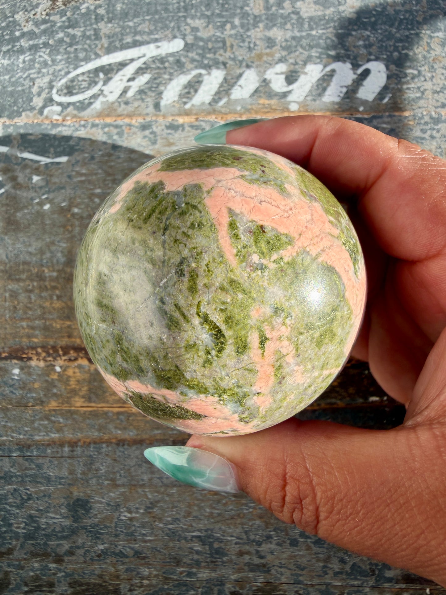 Gorgeous Unakite Sphere from Peru