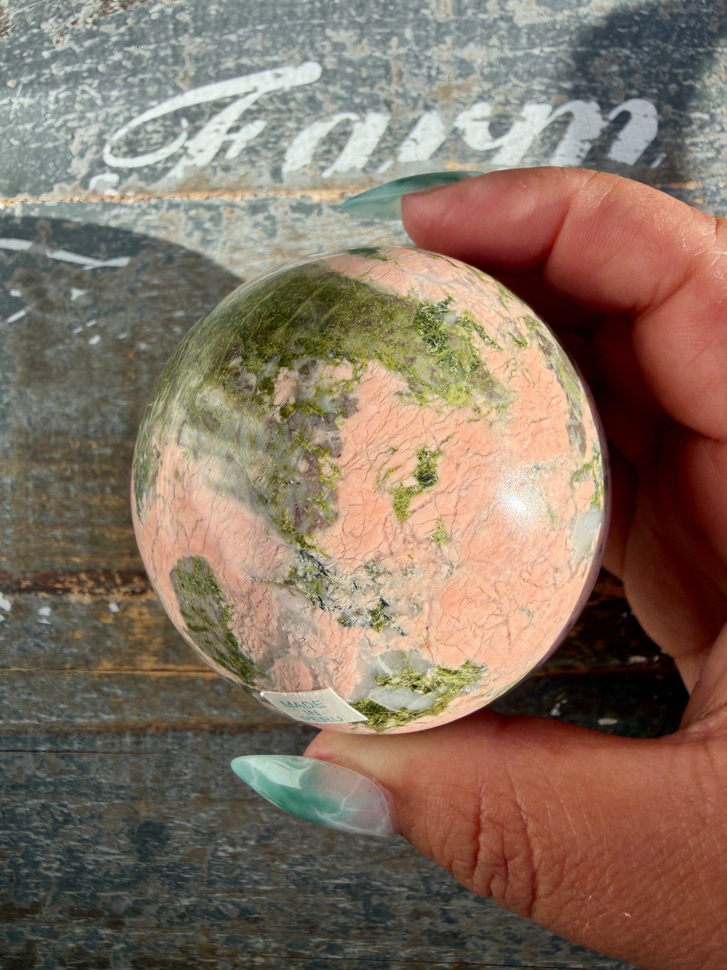 Gorgeous Unakite Sphere from Peru