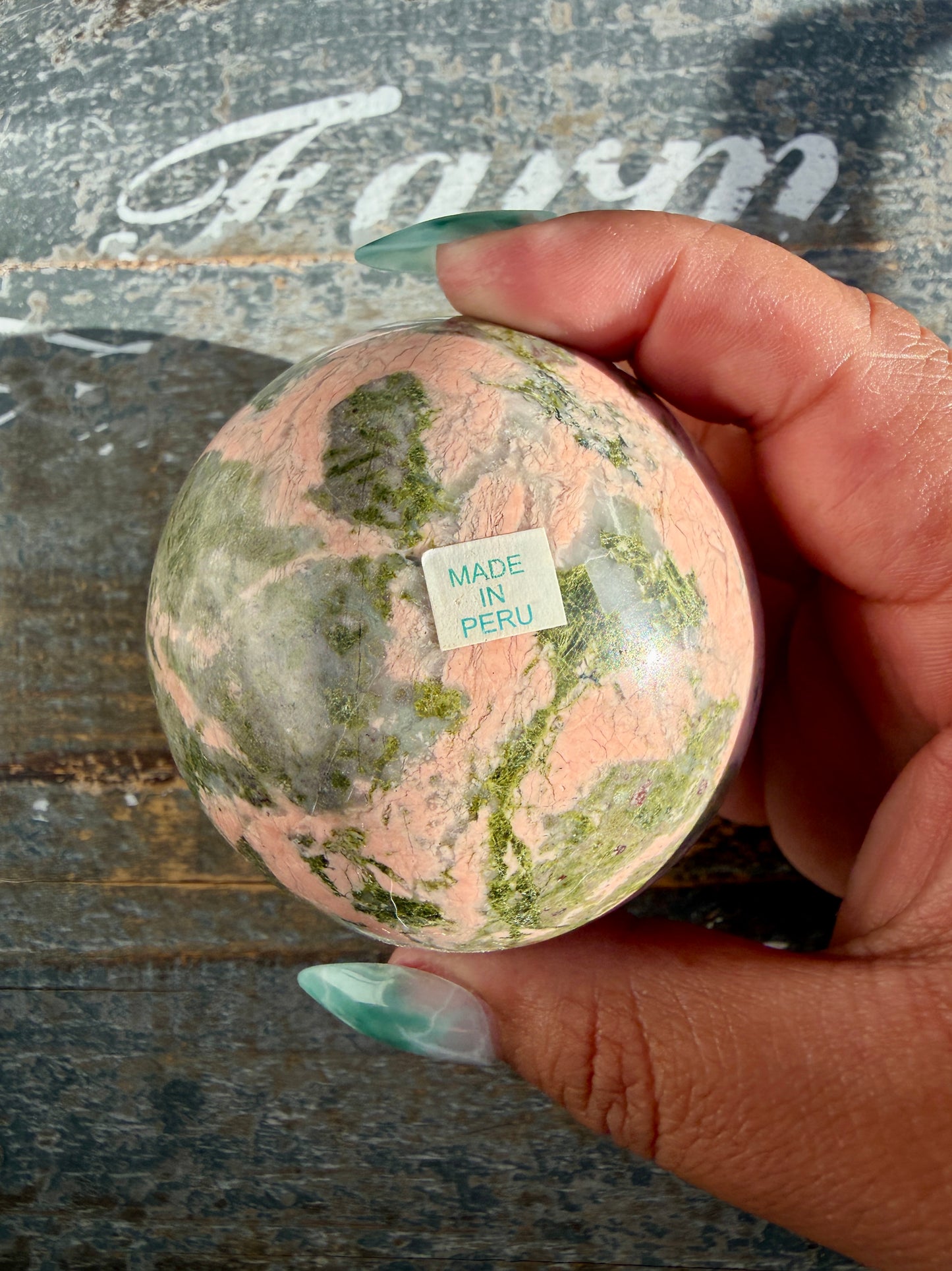 Gorgeous Unakite Sphere from Peru