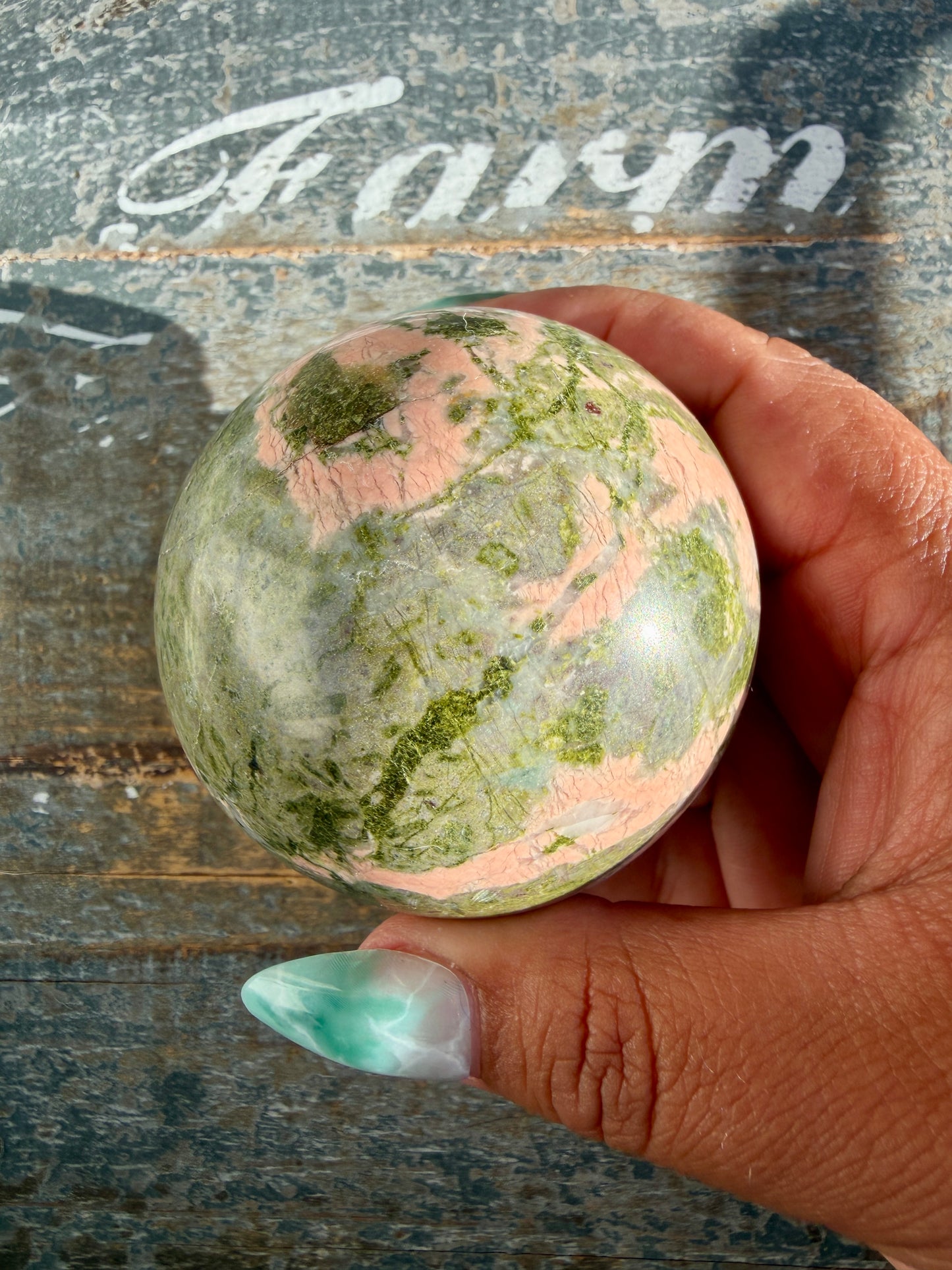 Gorgeous Unakite Sphere from Peru