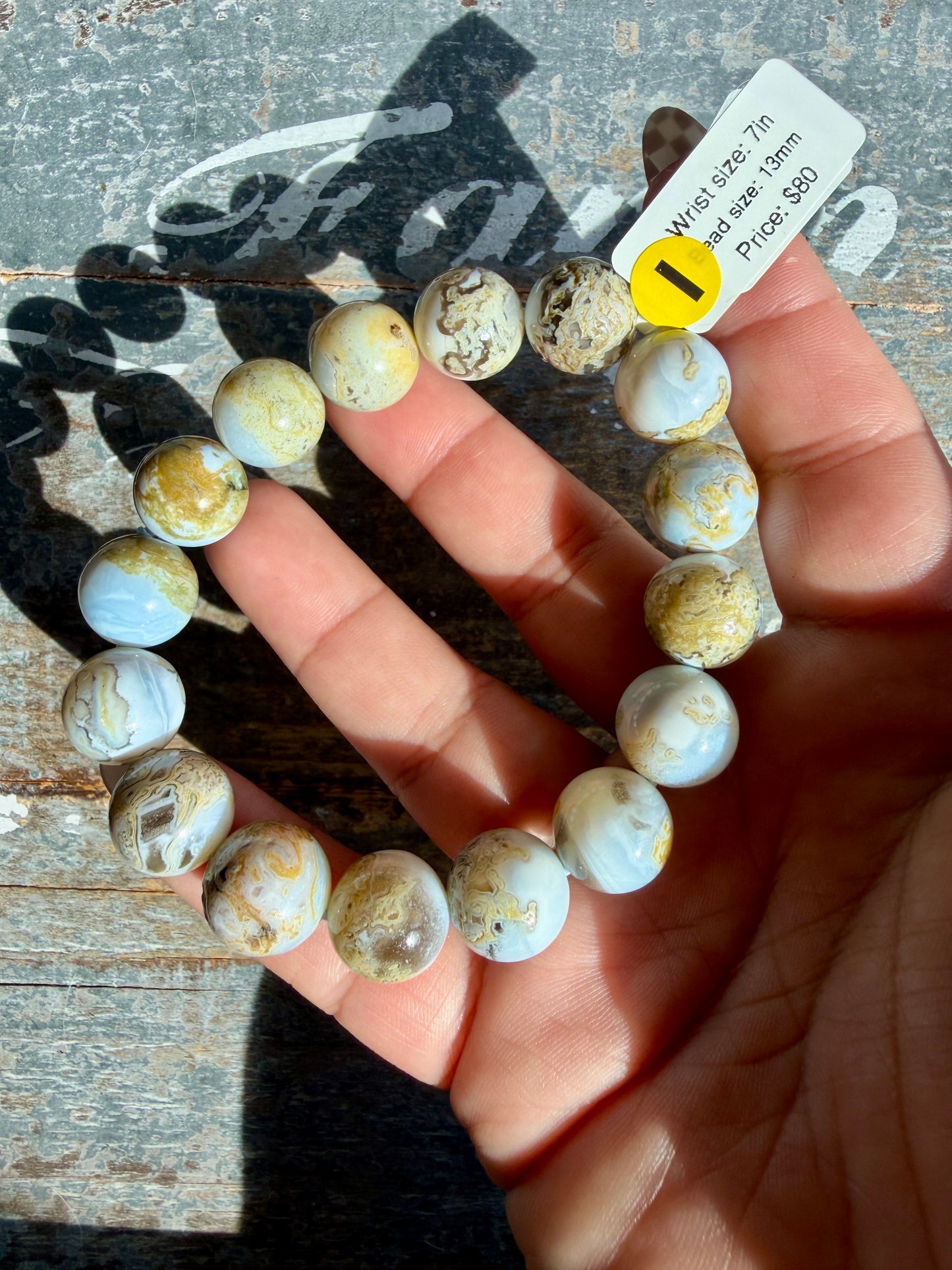 Blue Opal Bracelet | Opt I | Wrist Size: 7" | Bead Size: 13mm