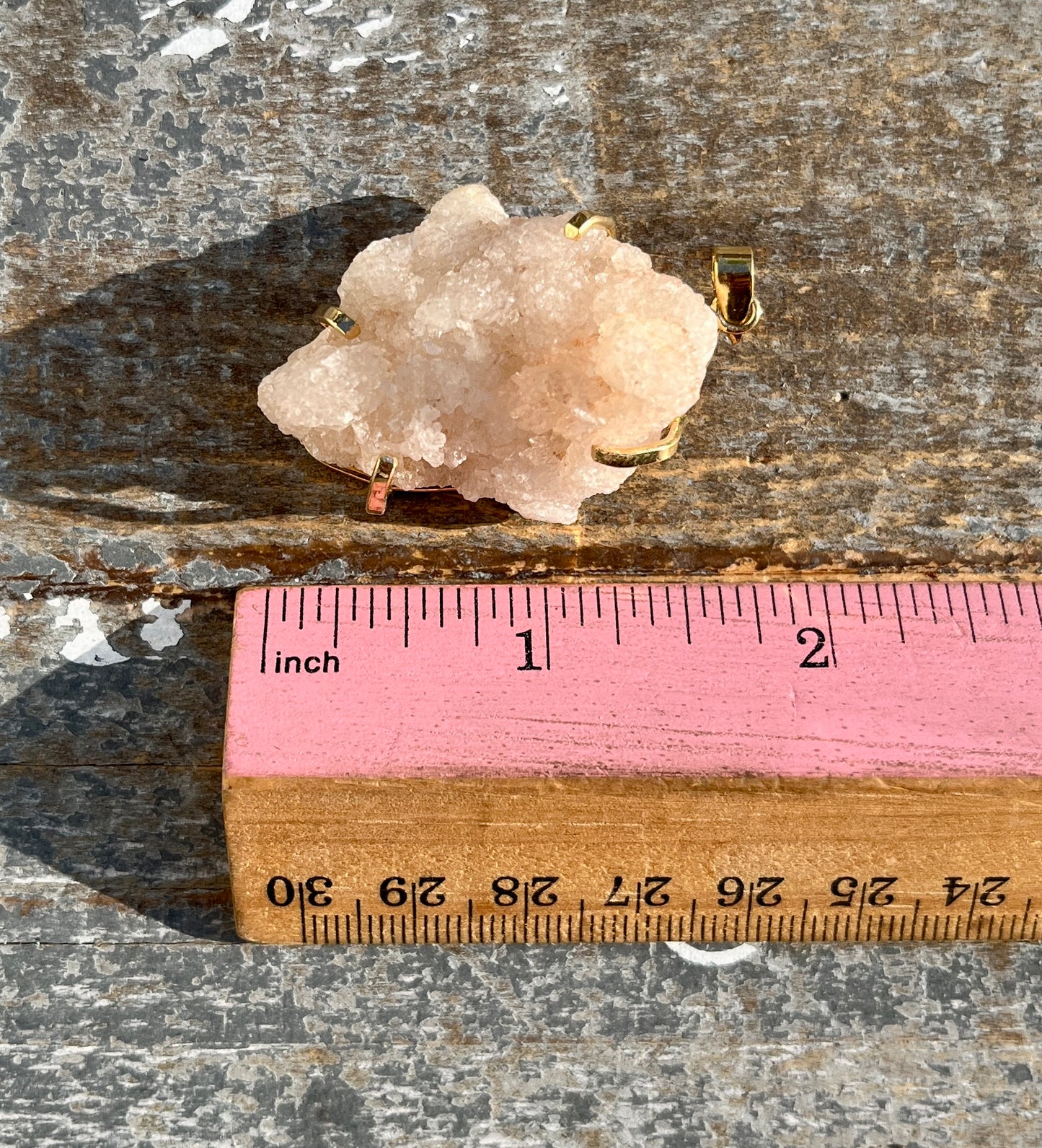 Gorgeous Druzy Pink Amethyst Pendant from Brazil