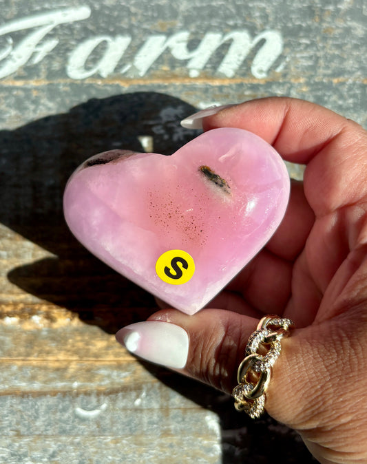 Gorgeous Pink Aragonite Heart from Pakistan | Opt S