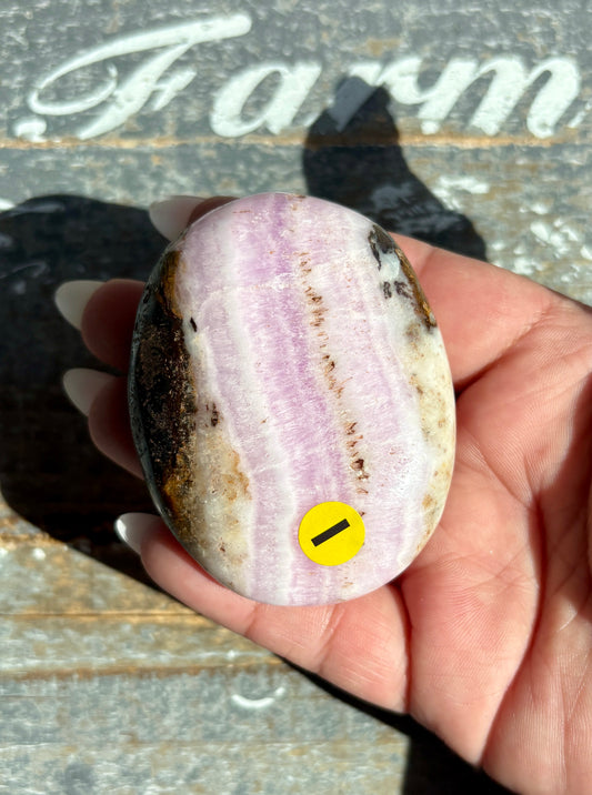 Gorgeous Pink Aragonite Palm Stone from Pakistan | Opt I