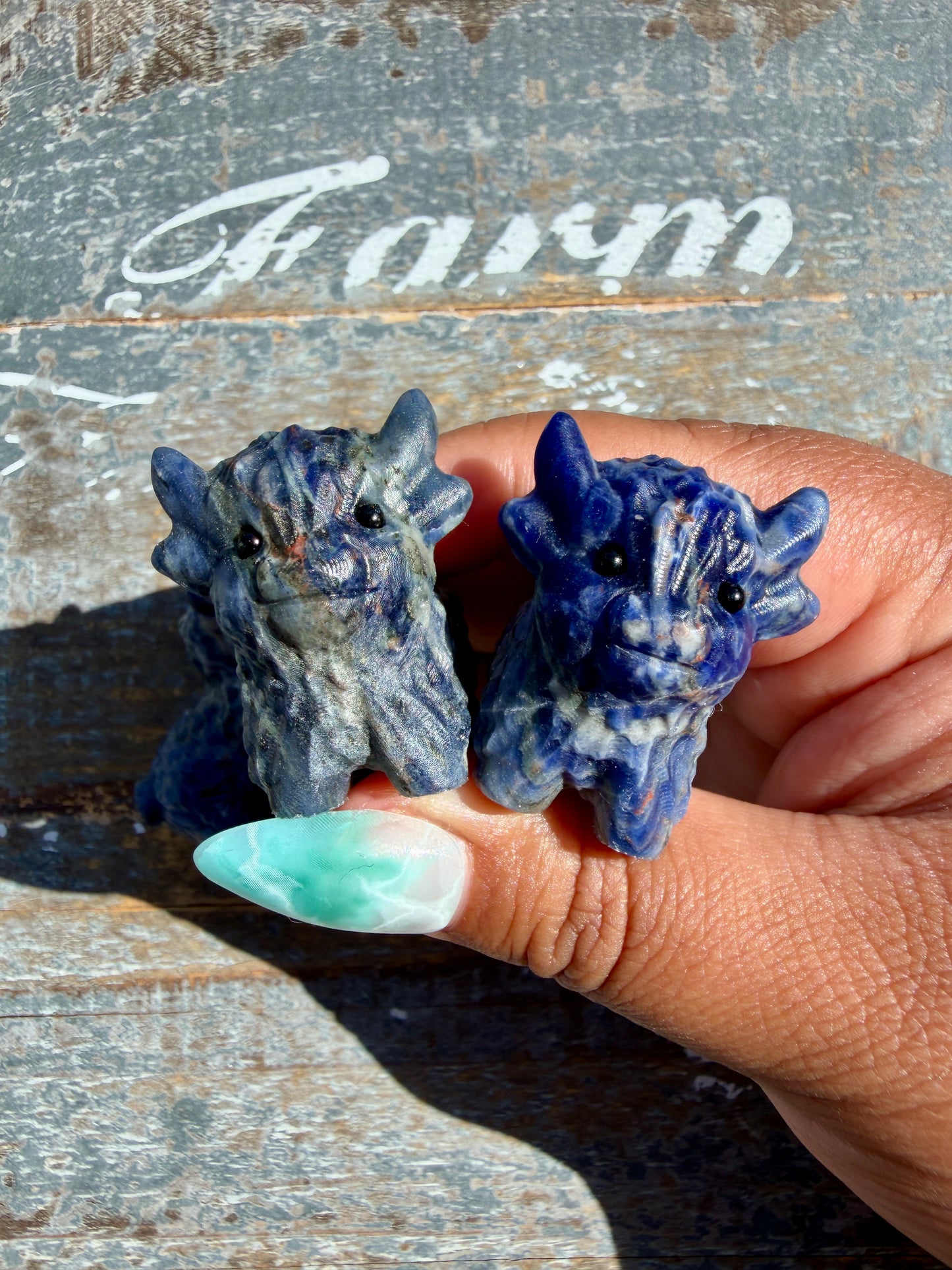 One (1) Mini Sodalite Highland Cow | Intuitively Chosen