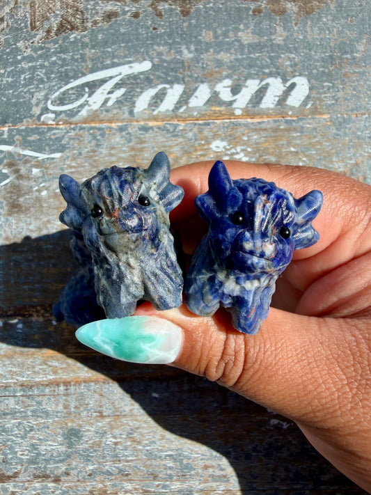 One (1) Mini Sodalite Highland Cow | Intuitively Chosen