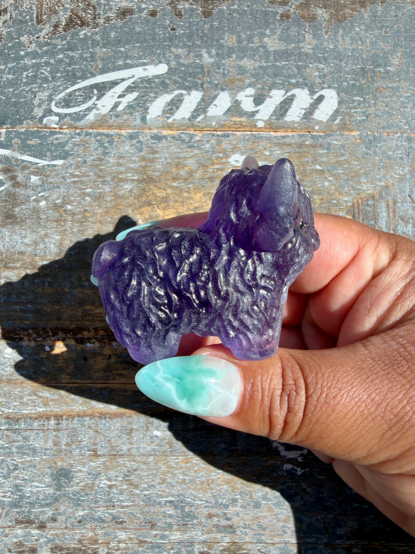 Adorable Rainbow Fluorite Highland Cow | Opt U
