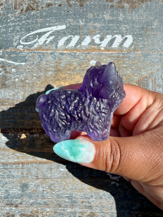 Adorable Rainbow Fluorite Highland Cow | Opt U