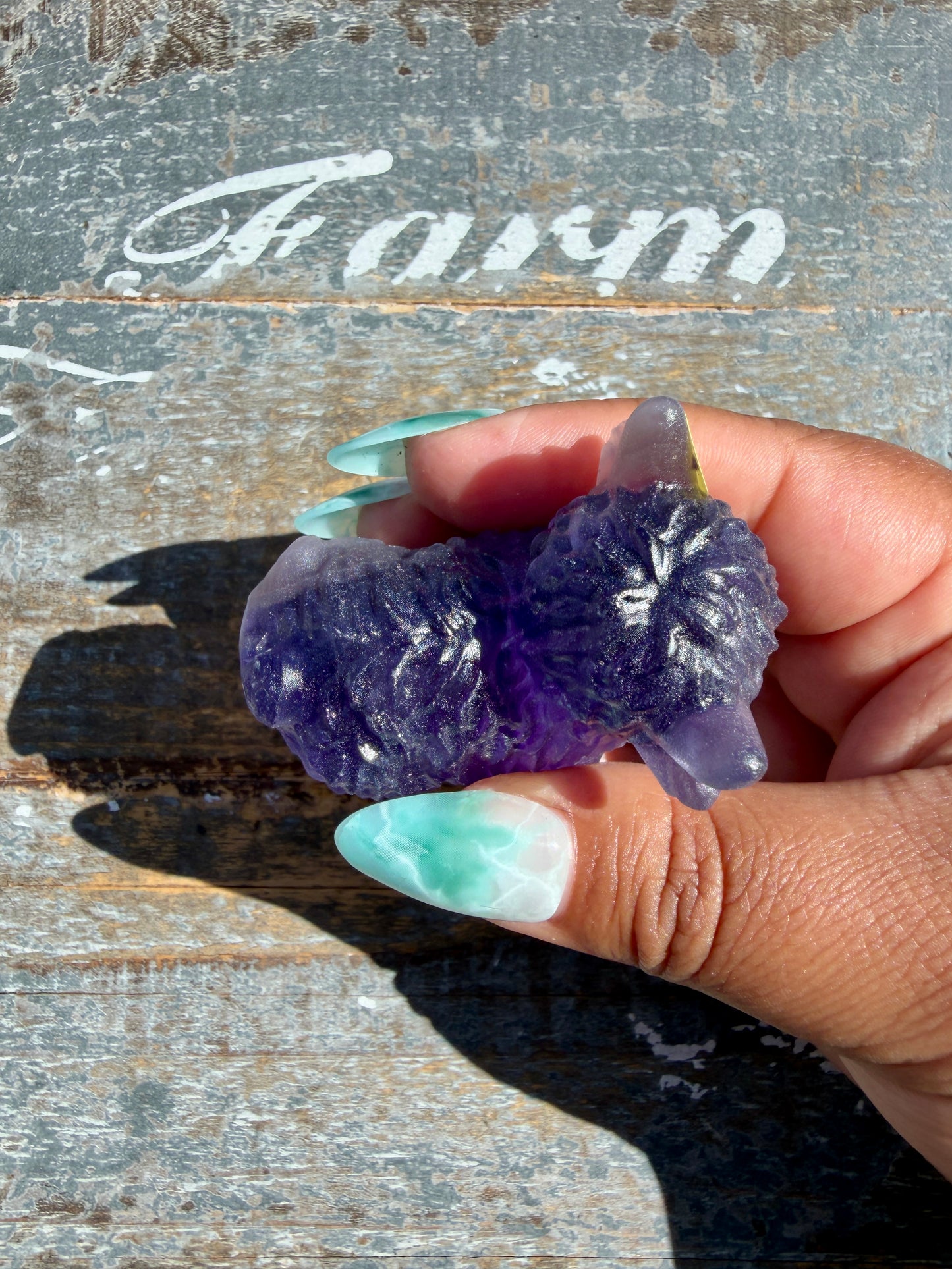 Adorable Rainbow Fluorite Highland Cow | Opt U
