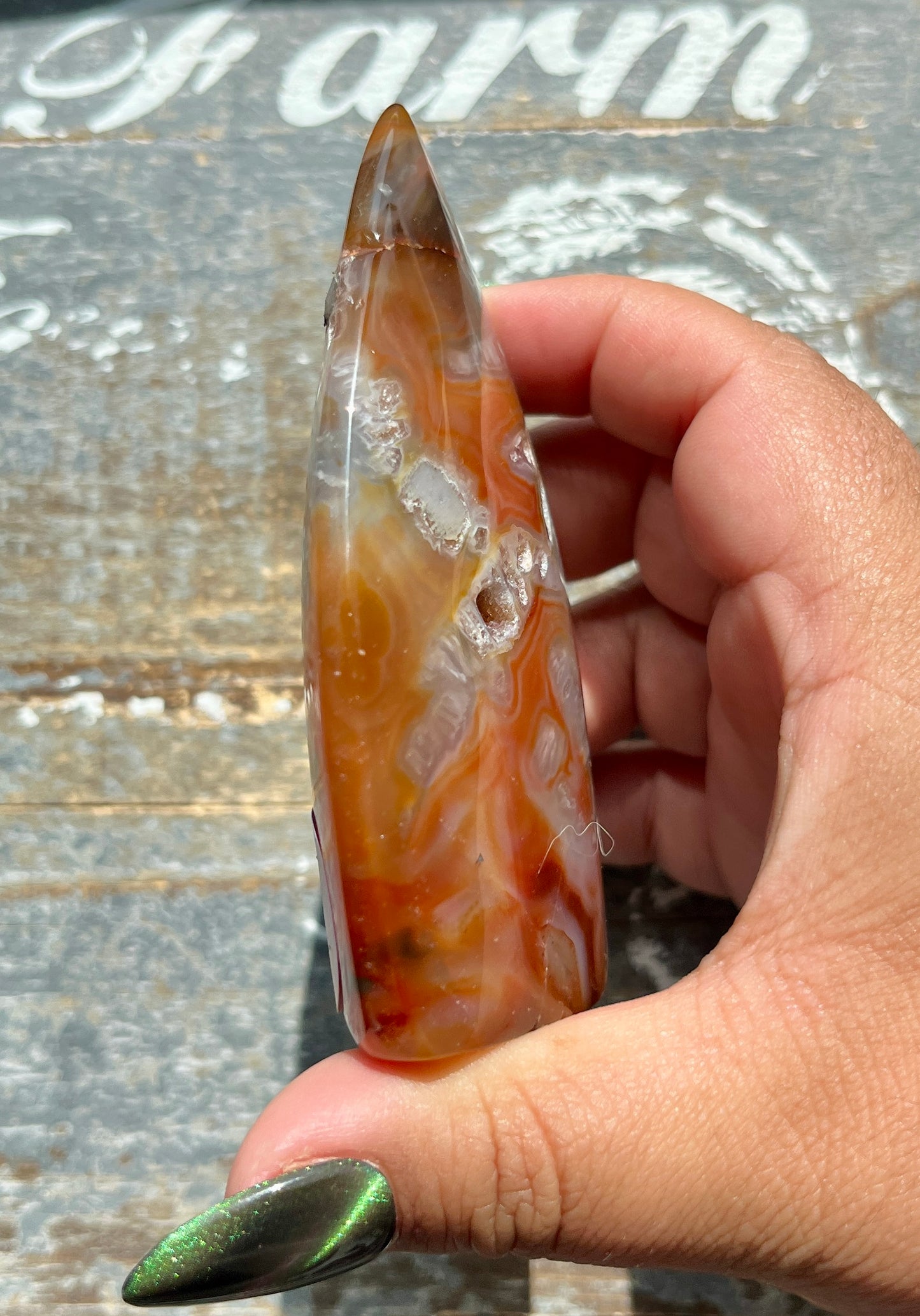 Gorgeous Carnelian High Grade Polished Flame from Brazil