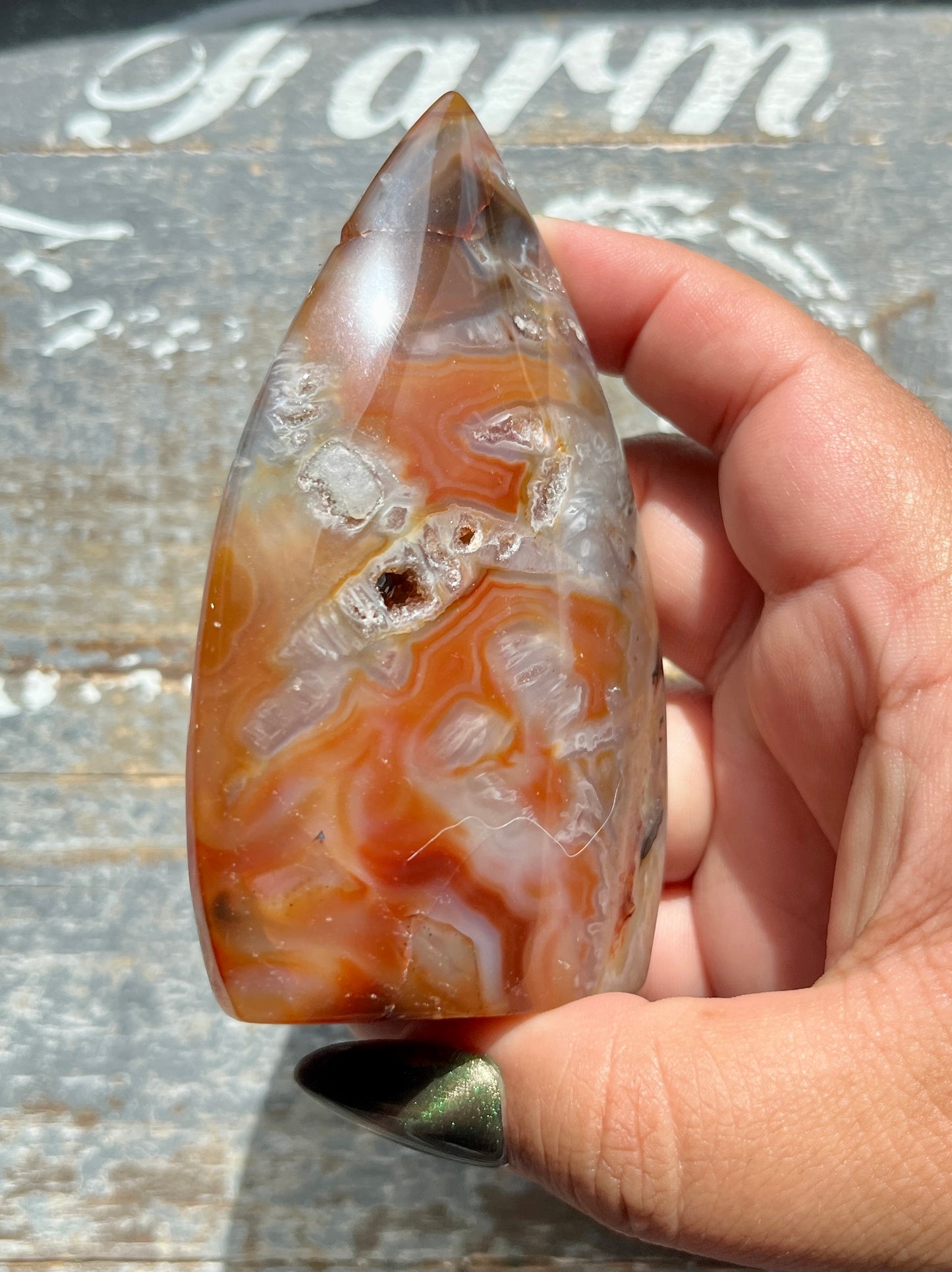 Gorgeous Carnelian High Grade Polished Flame from Brazil