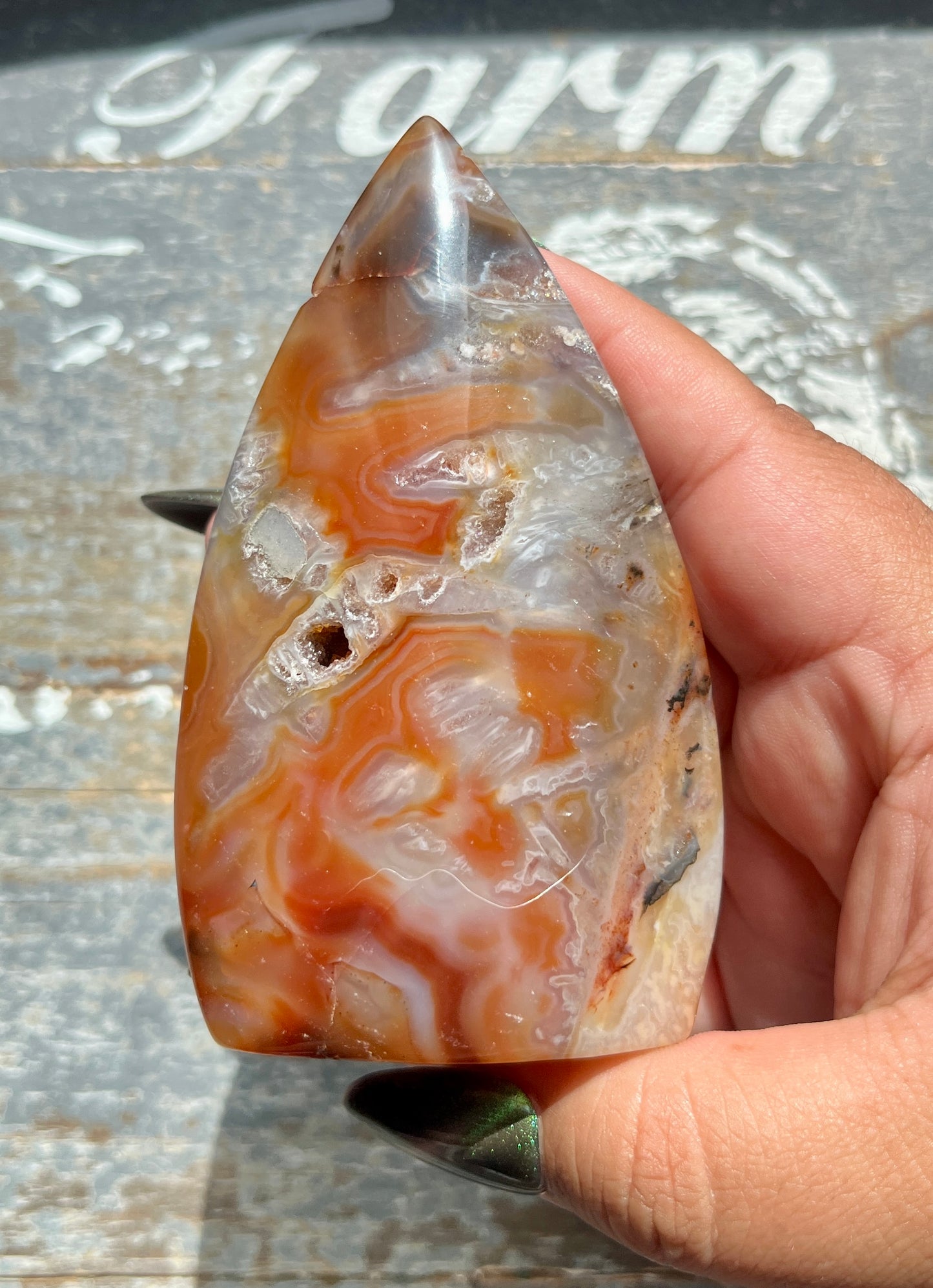 Gorgeous Carnelian High Grade Polished Flame from Brazil