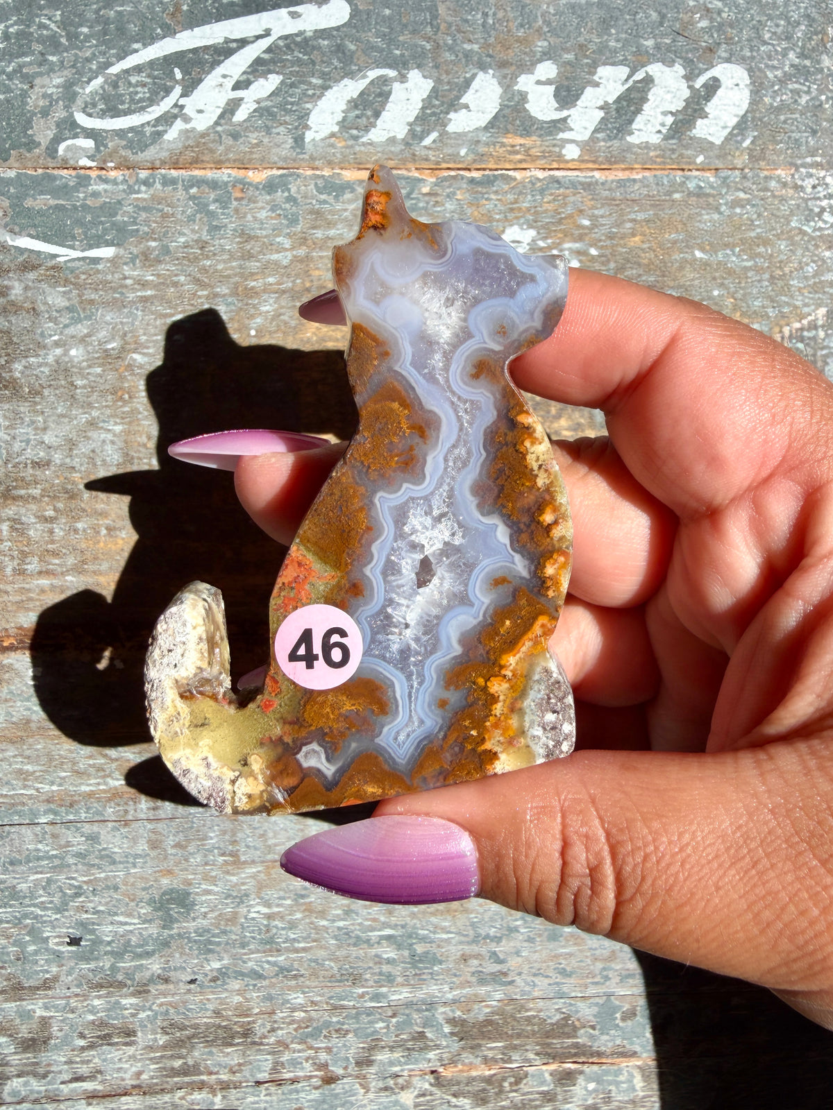 Gorgeous Indonesian Scenic Moss Agate DOG Carving | Opt 46