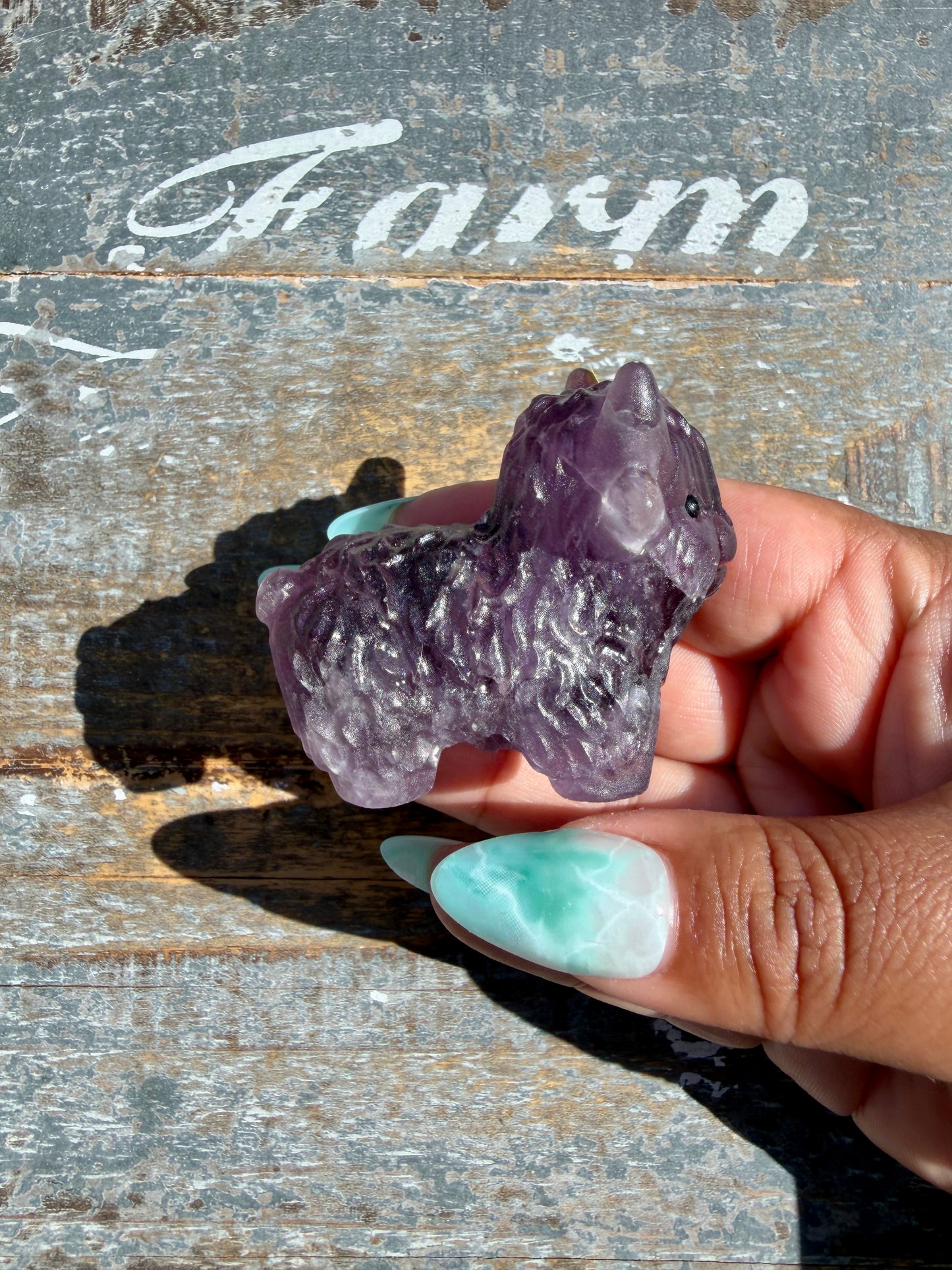Adorable Rainbow Fluorite Highland Cow | Opt W
