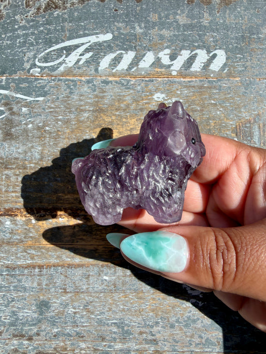 Adorable Rainbow Fluorite Highland Cow | Opt W
