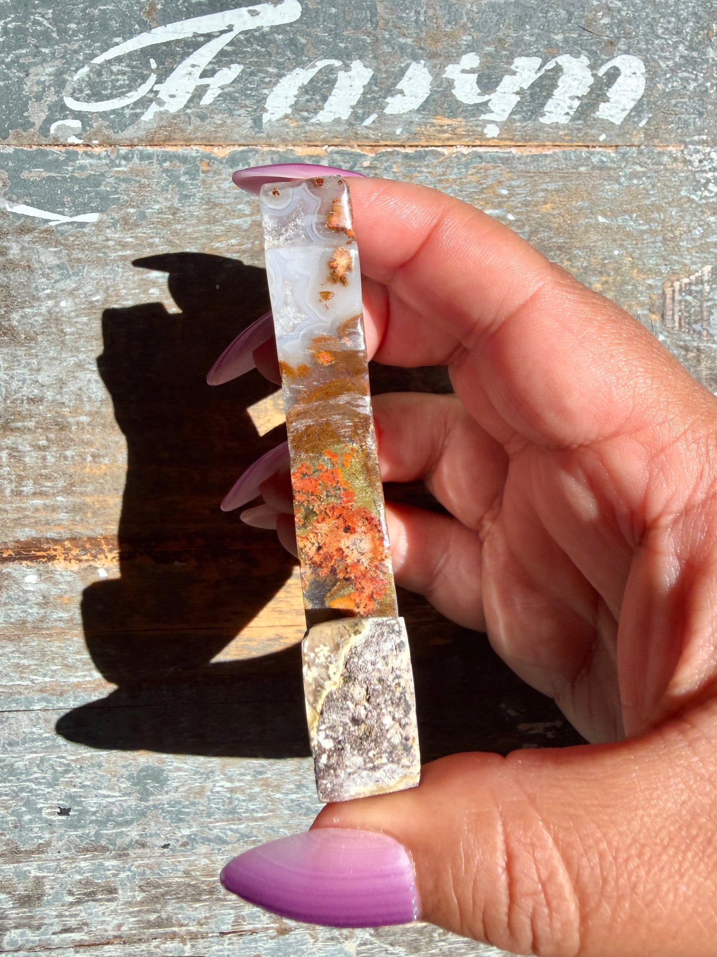 Gorgeous Indonesian Scenic Moss Agate DOG Carving | Opt 46