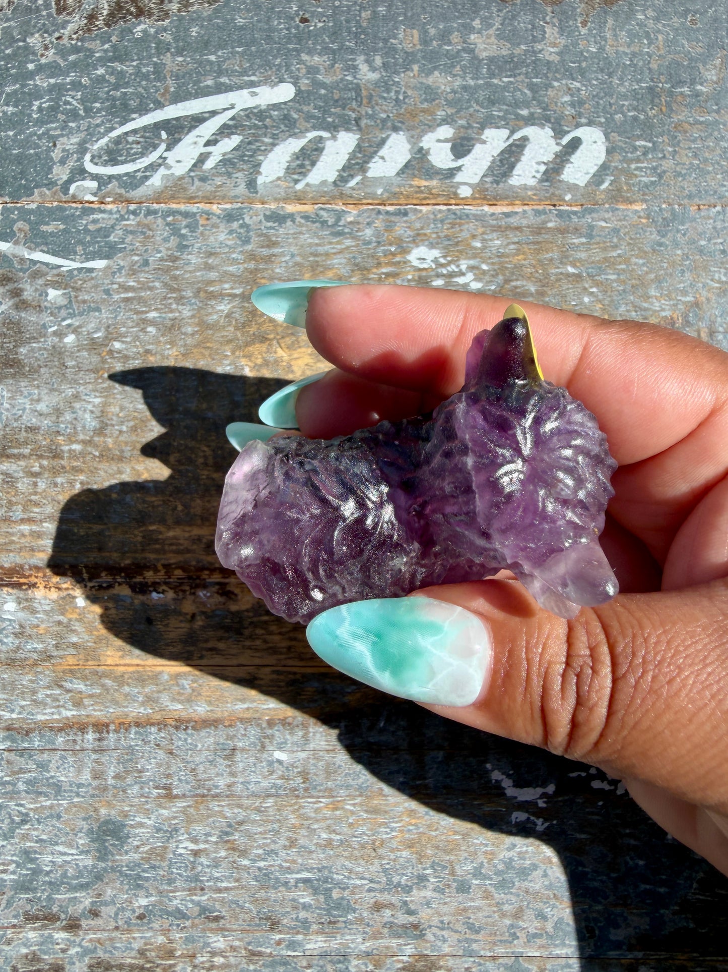 Adorable Rainbow Fluorite Highland Cow | Opt W