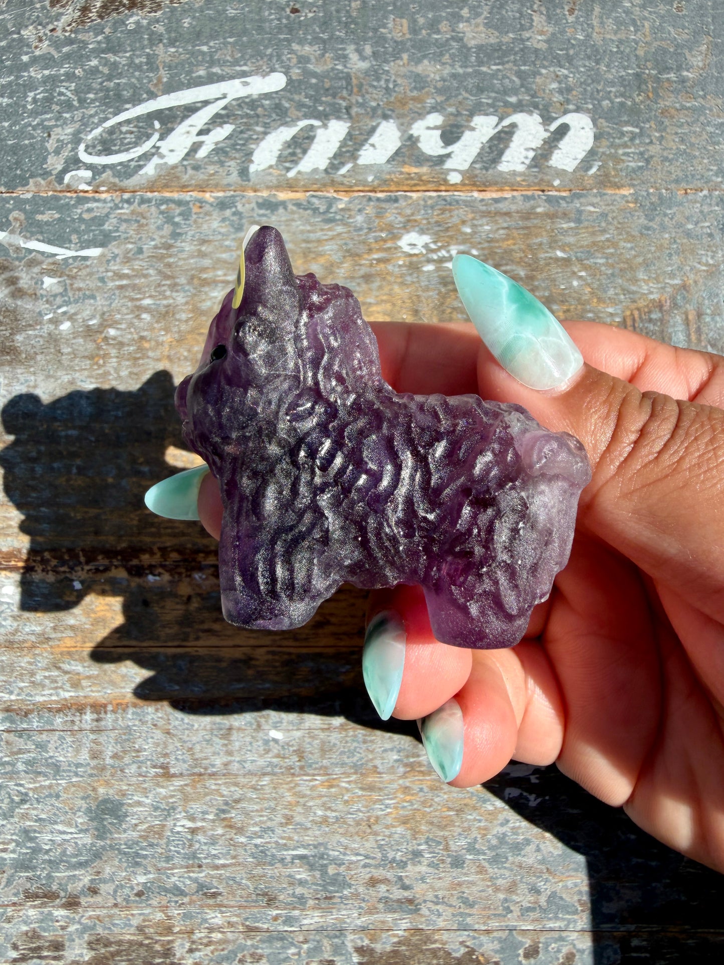 Adorable Rainbow Fluorite Highland Cow | Opt W