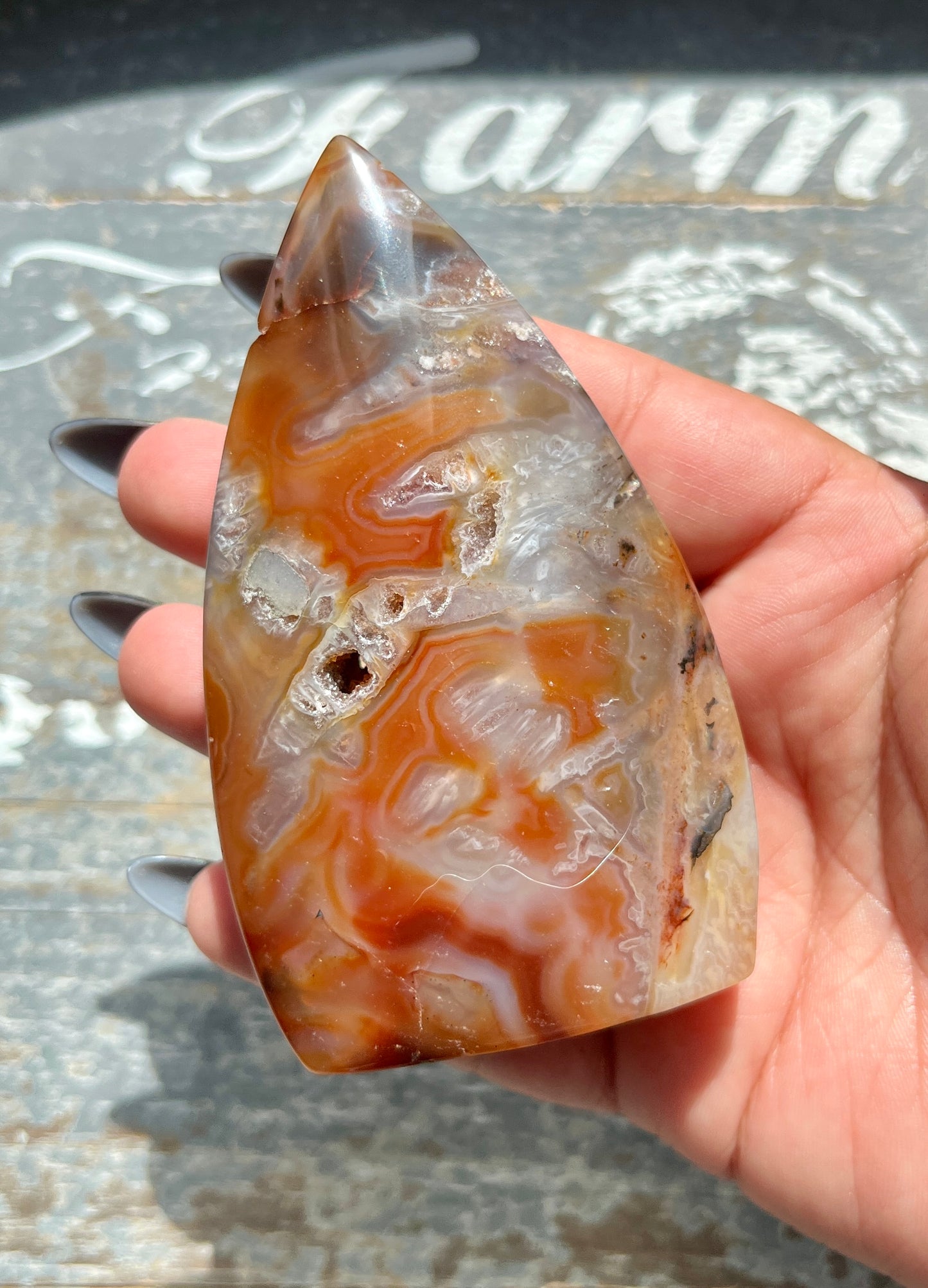 Gorgeous Carnelian High Grade Polished Flame from Brazil