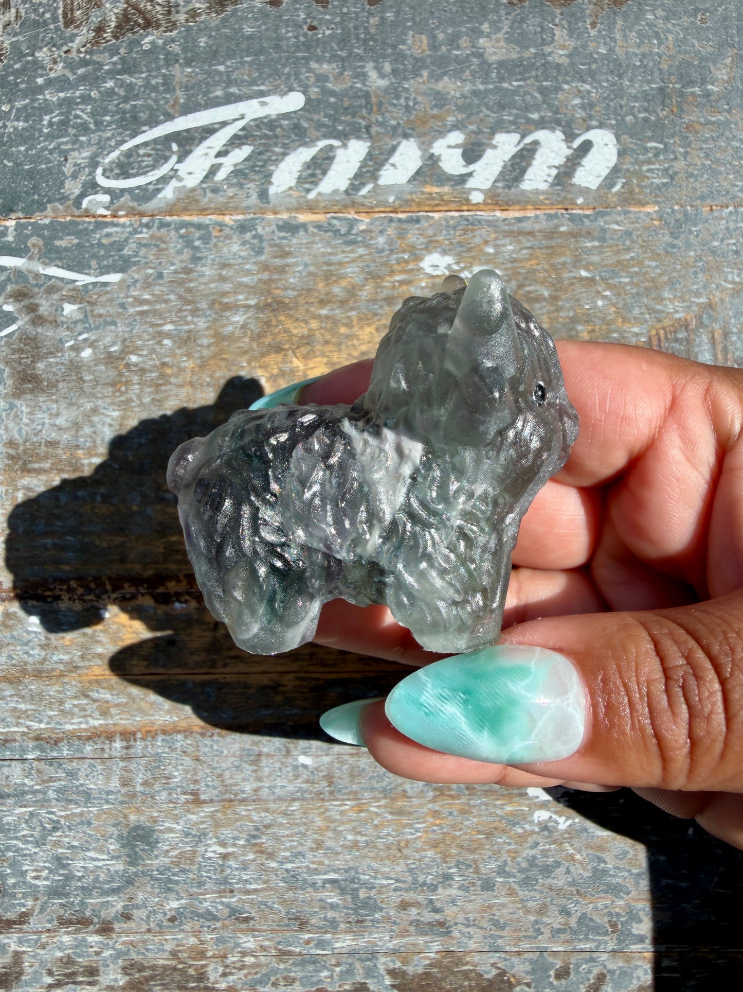 Adorable Rainbow Fluorite Highland Cow | Opt H