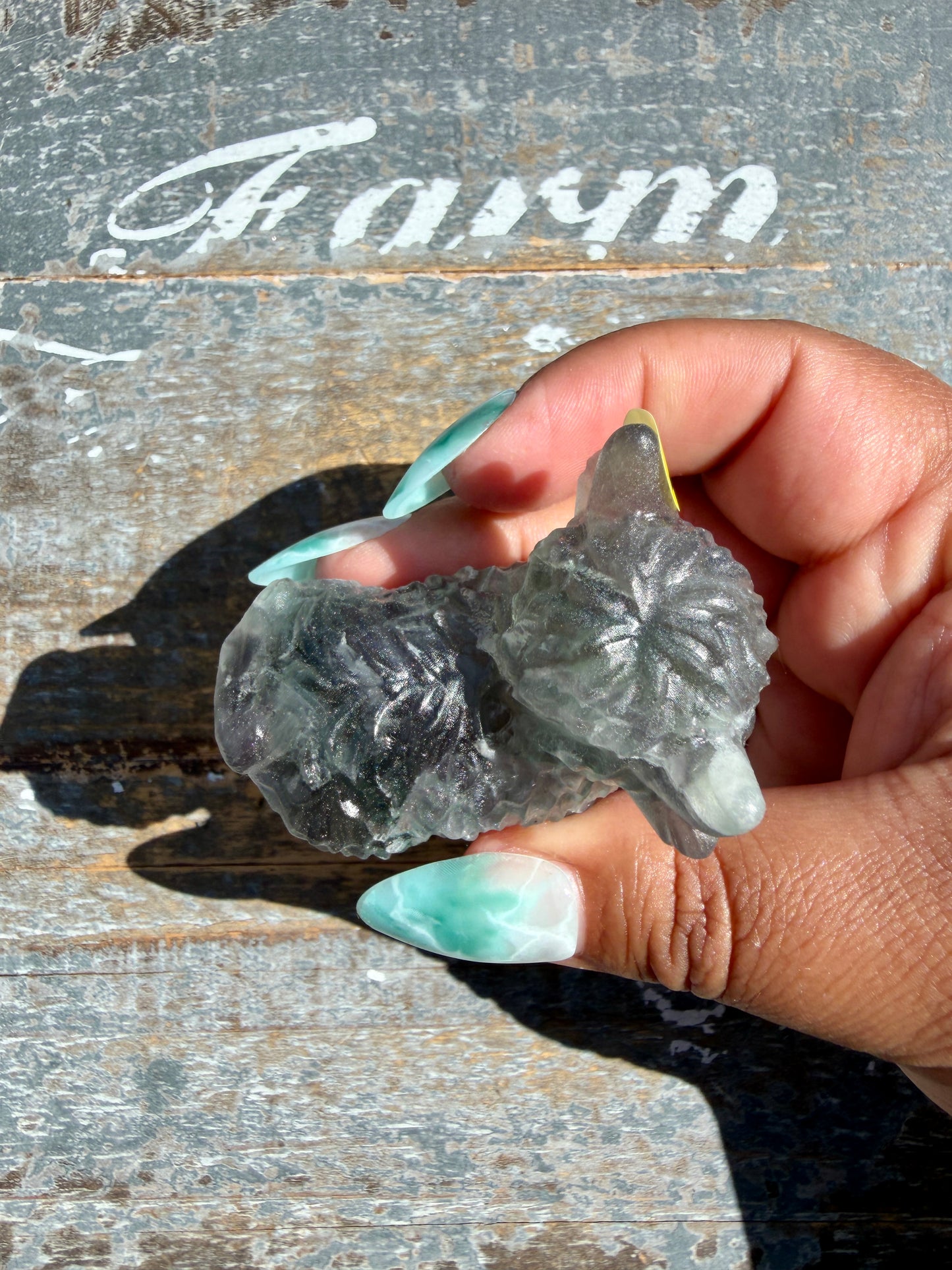 Adorable Rainbow Fluorite Highland Cow | Opt H