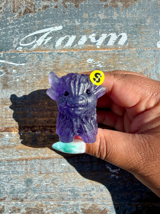 Adorable Rainbow Fluorite Highland Cow | Opt S