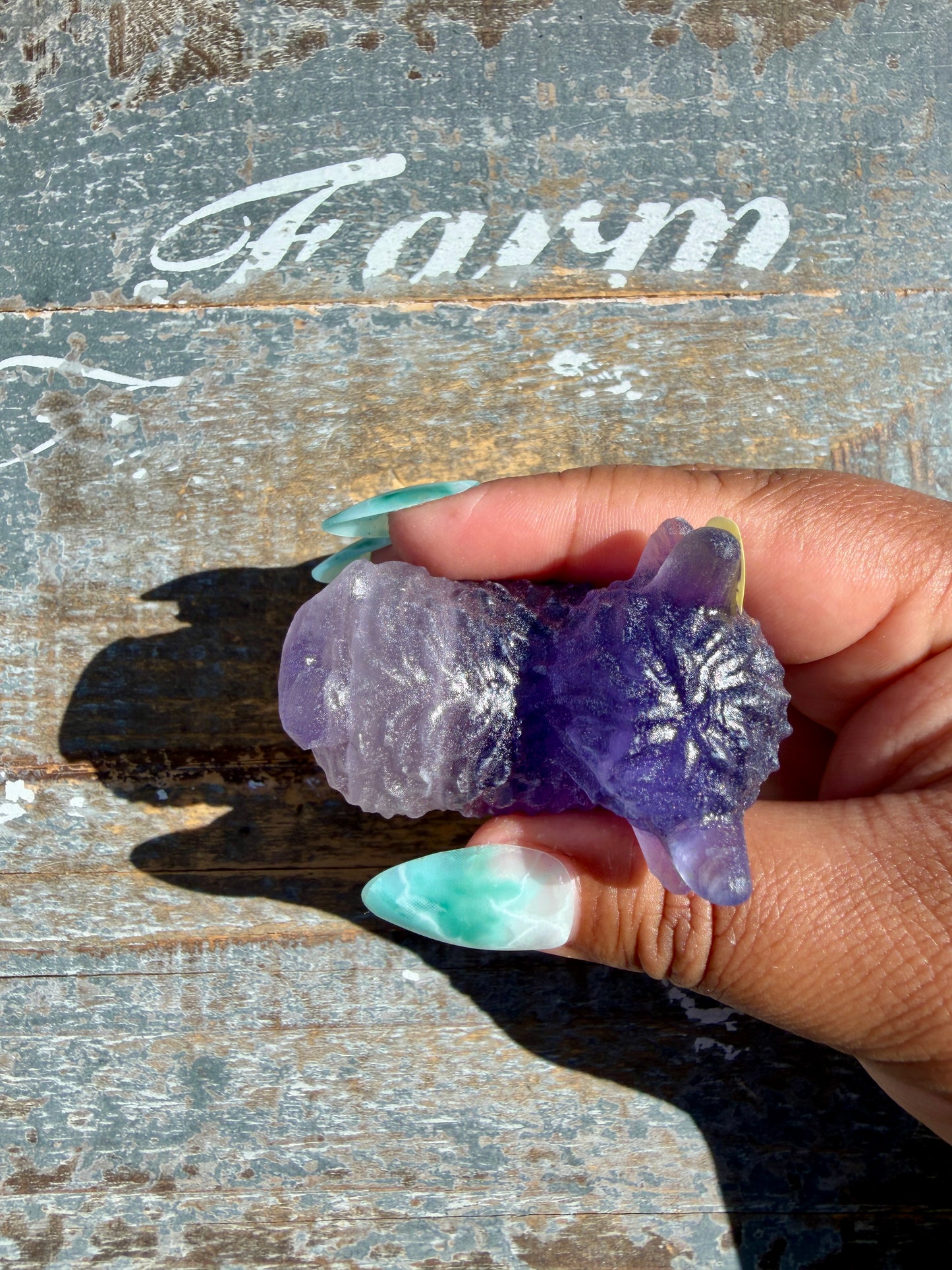 Adorable Rainbow Fluorite Highland Cow | Opt S