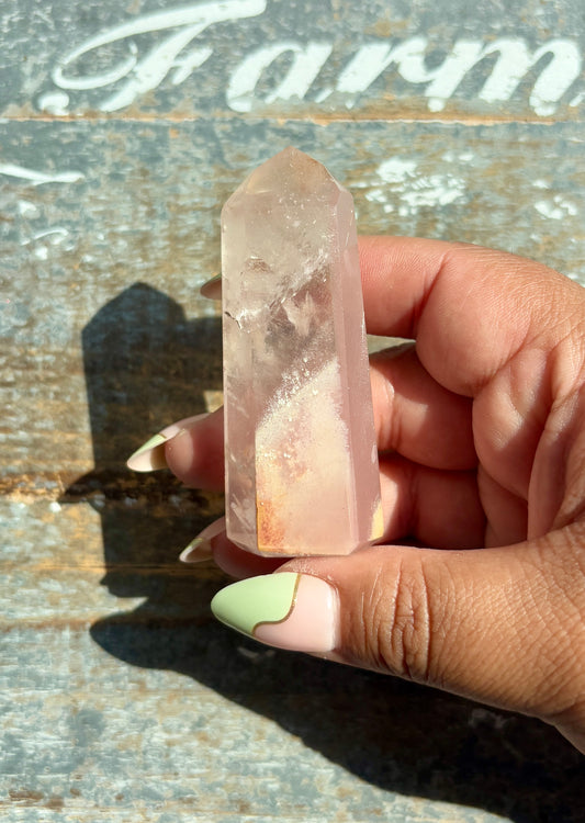 Pink Lithium Quartz Tower from Brazil *personal collection piece