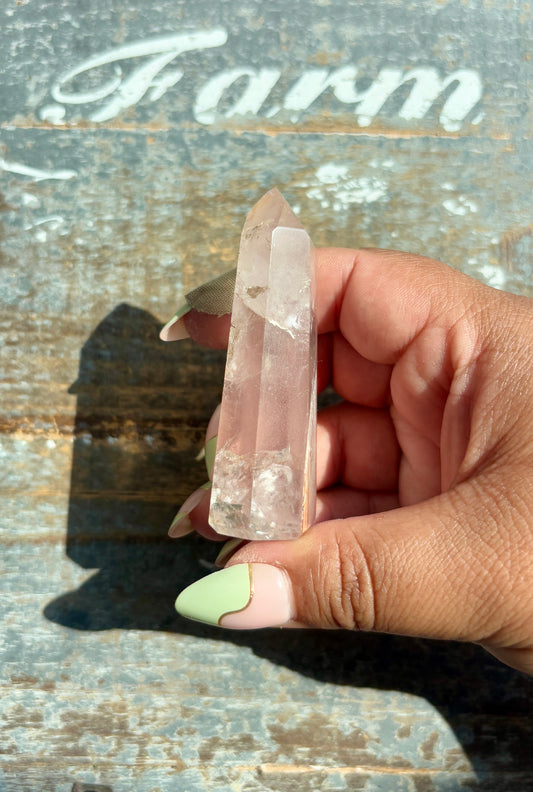Pink Lithium Quartz Tower from Brazil *personal collection piece