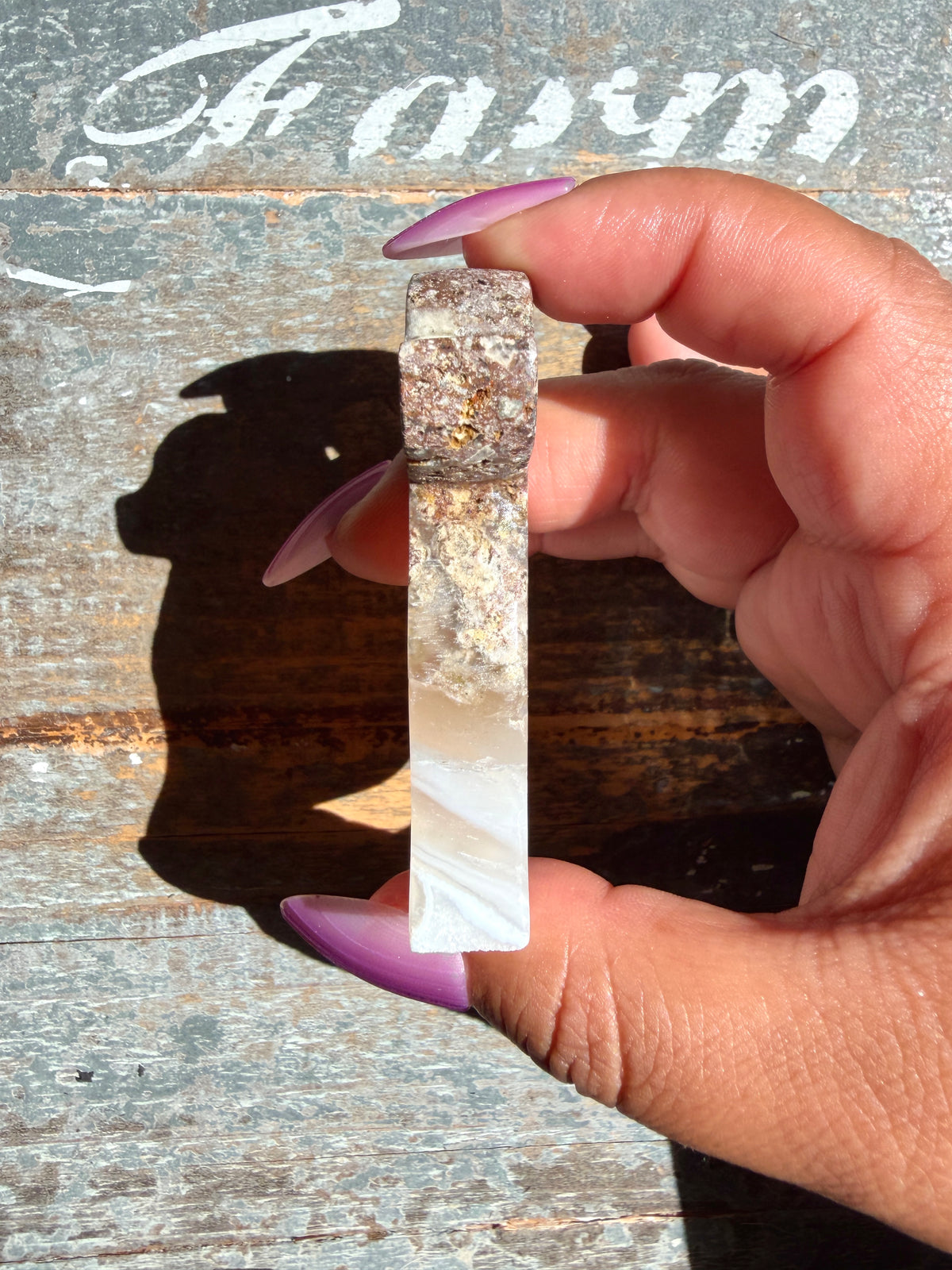 Gorgeous Indonesian Scenic Moss Agate DOG Carving | Opt 42