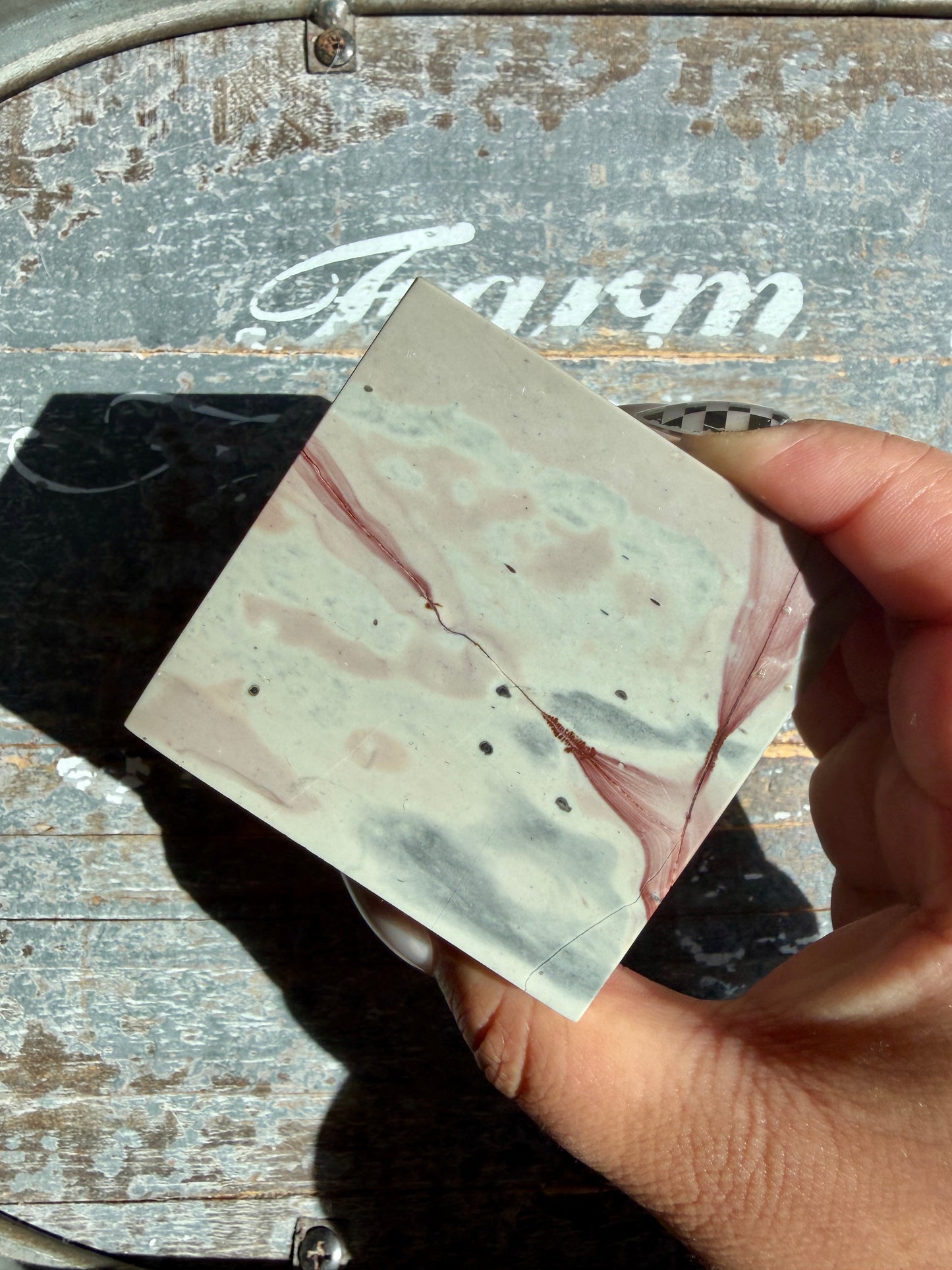 Gorgeous Picture Jasper Cube | Opt F